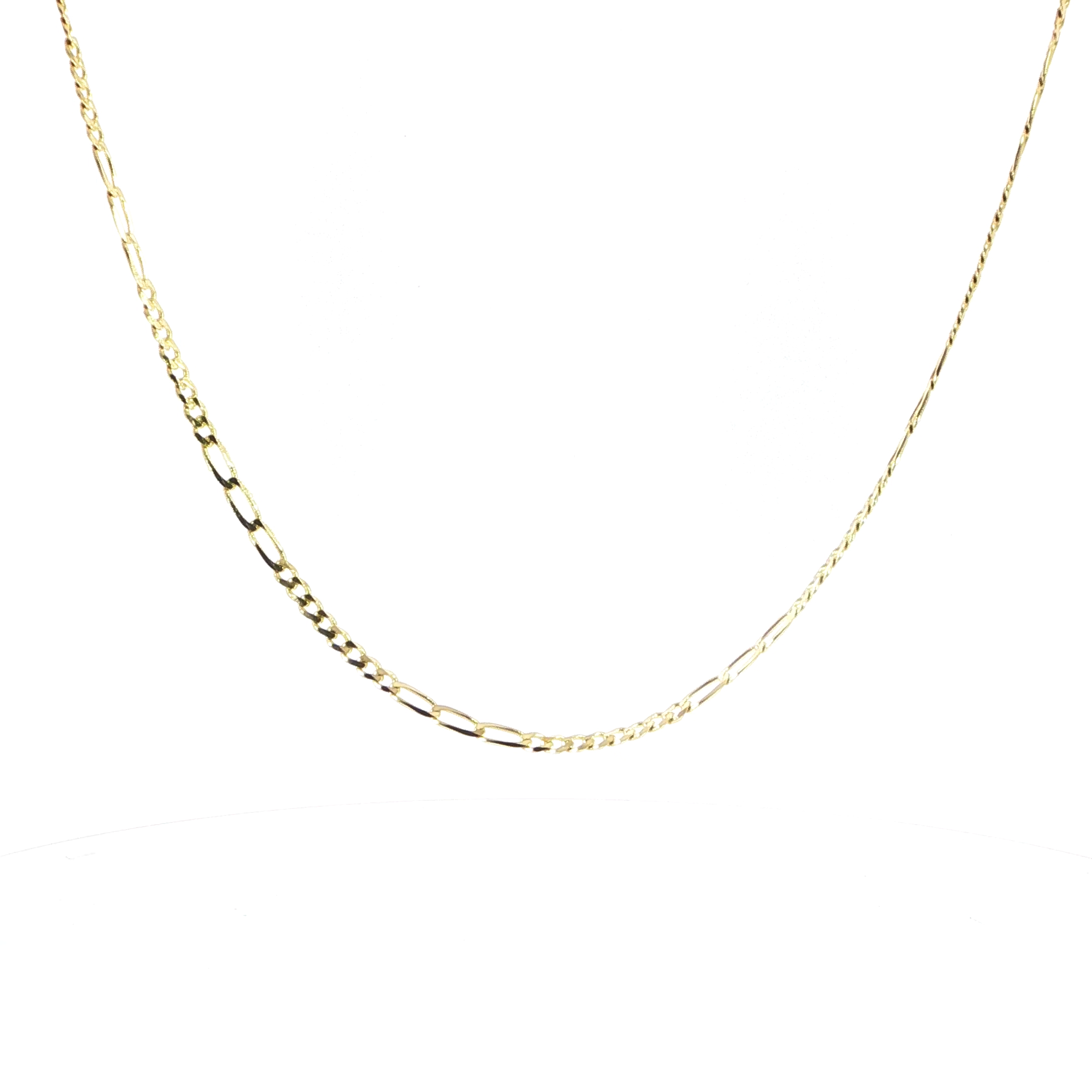 Classic Figaro link chain crafted in solid 10K yellow gold
