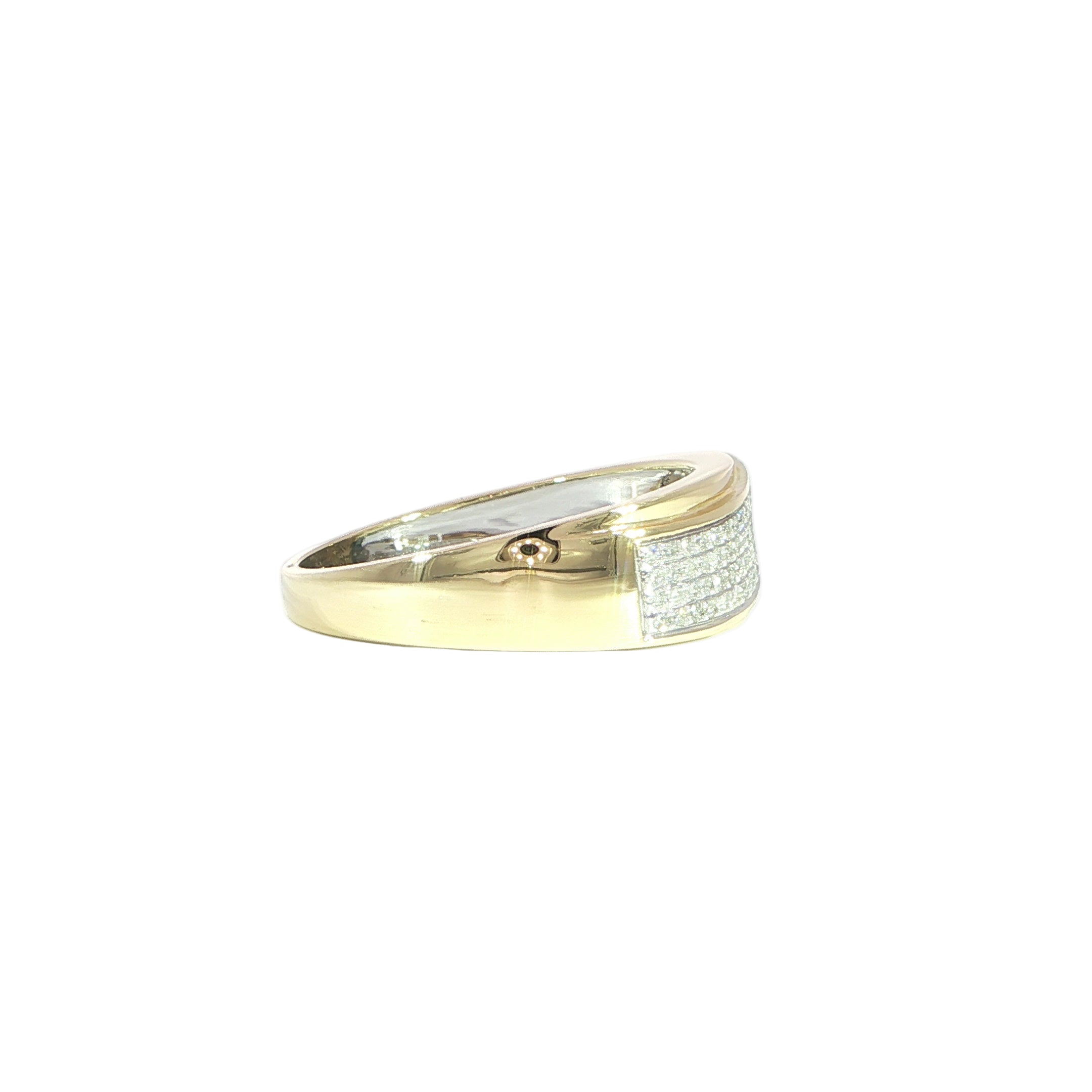 10K Yellow Gold Natural Diamond Band Ring