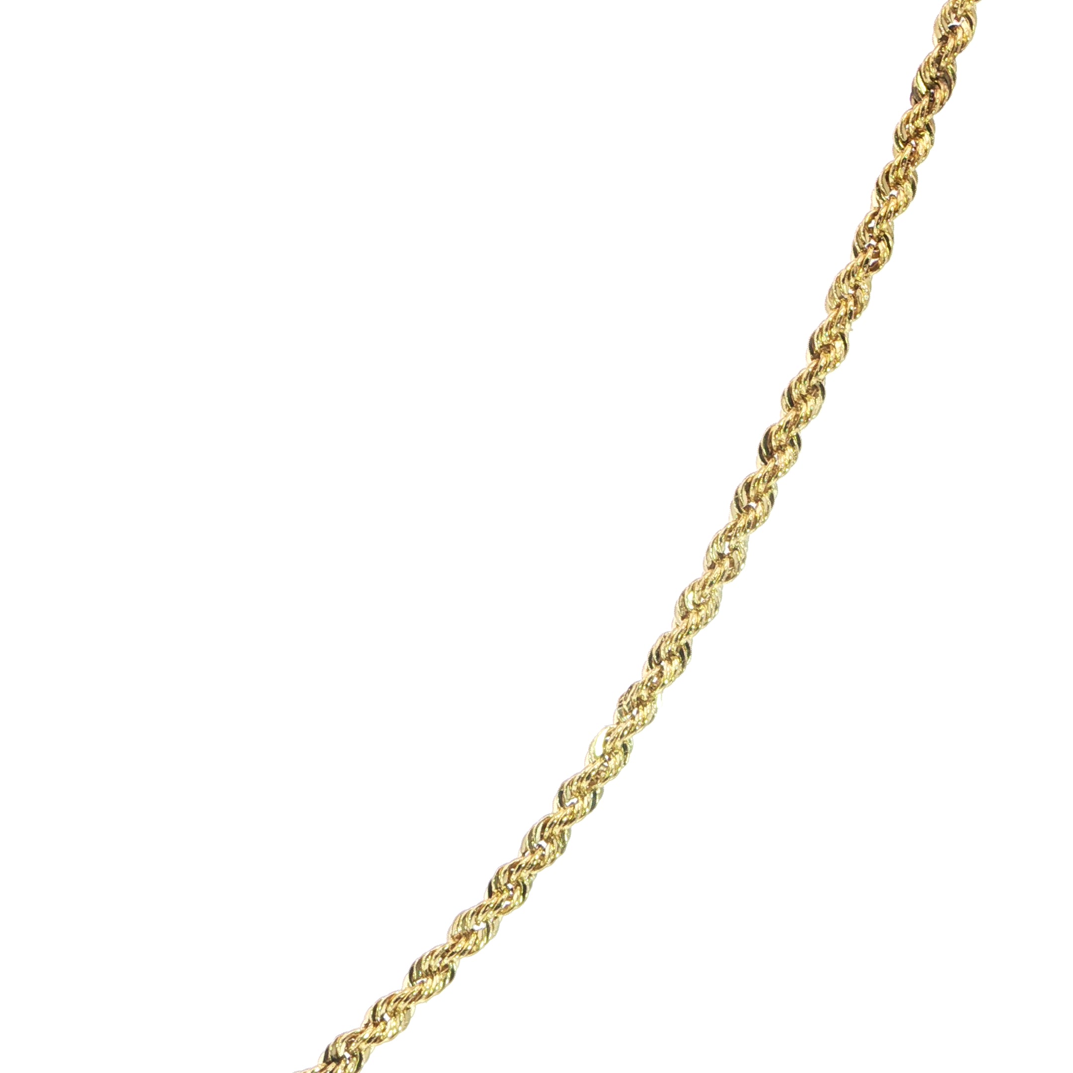 10K Yellow Gold Semi Rope Chain - 2.3MM