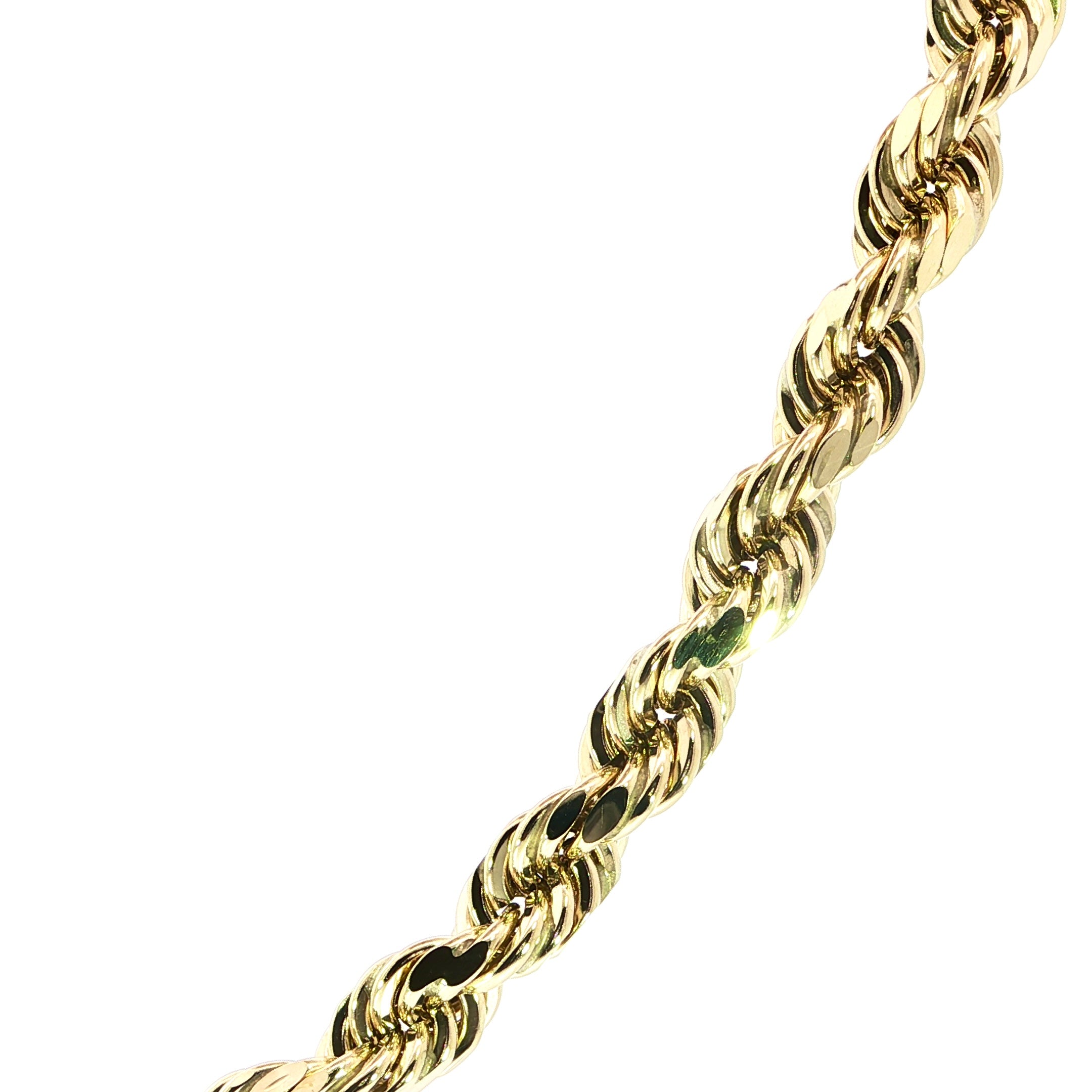 10K Gold Thick Diamond-Cut Rope - 8.3MM