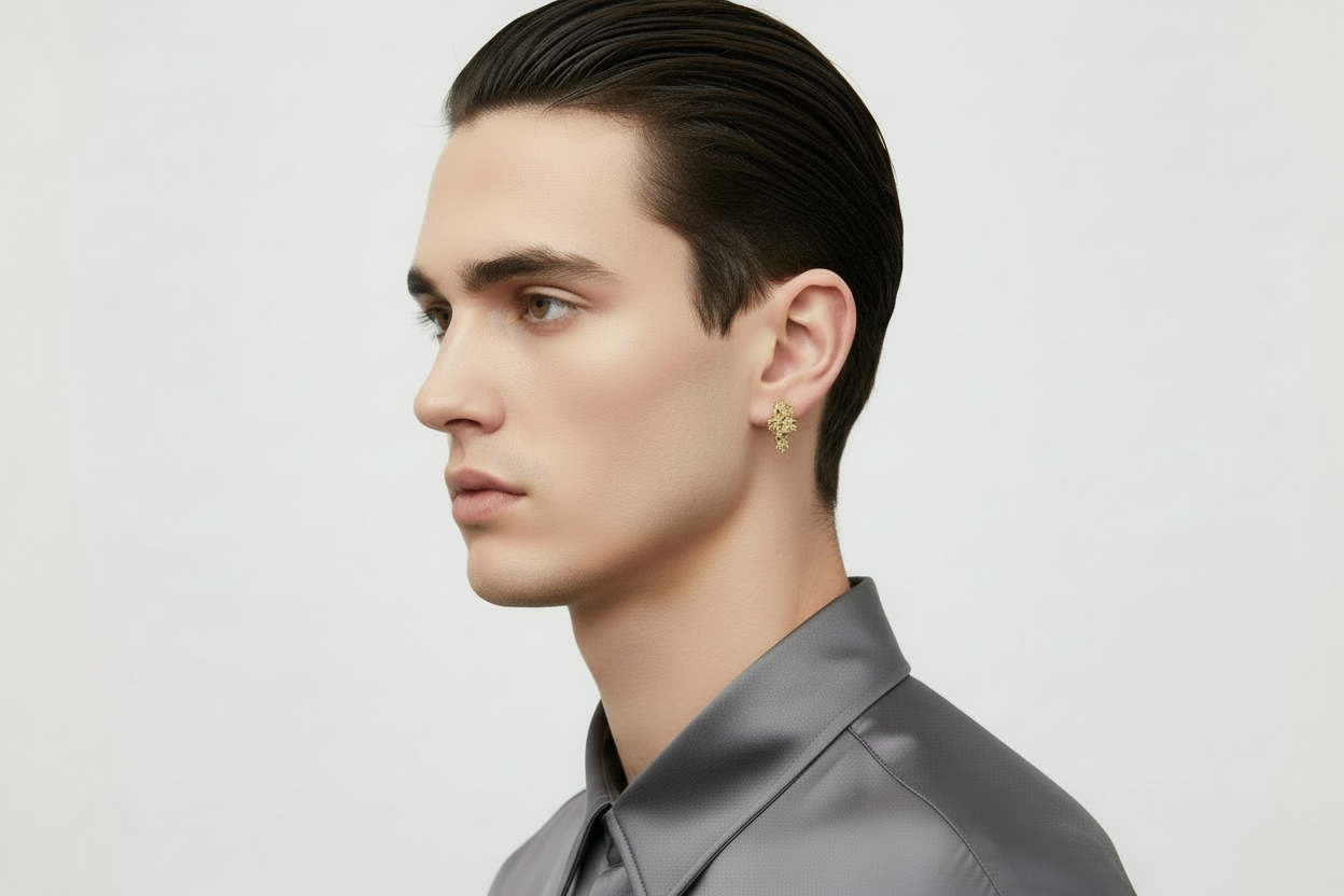 10K Yellow Gold Nugget Earrings