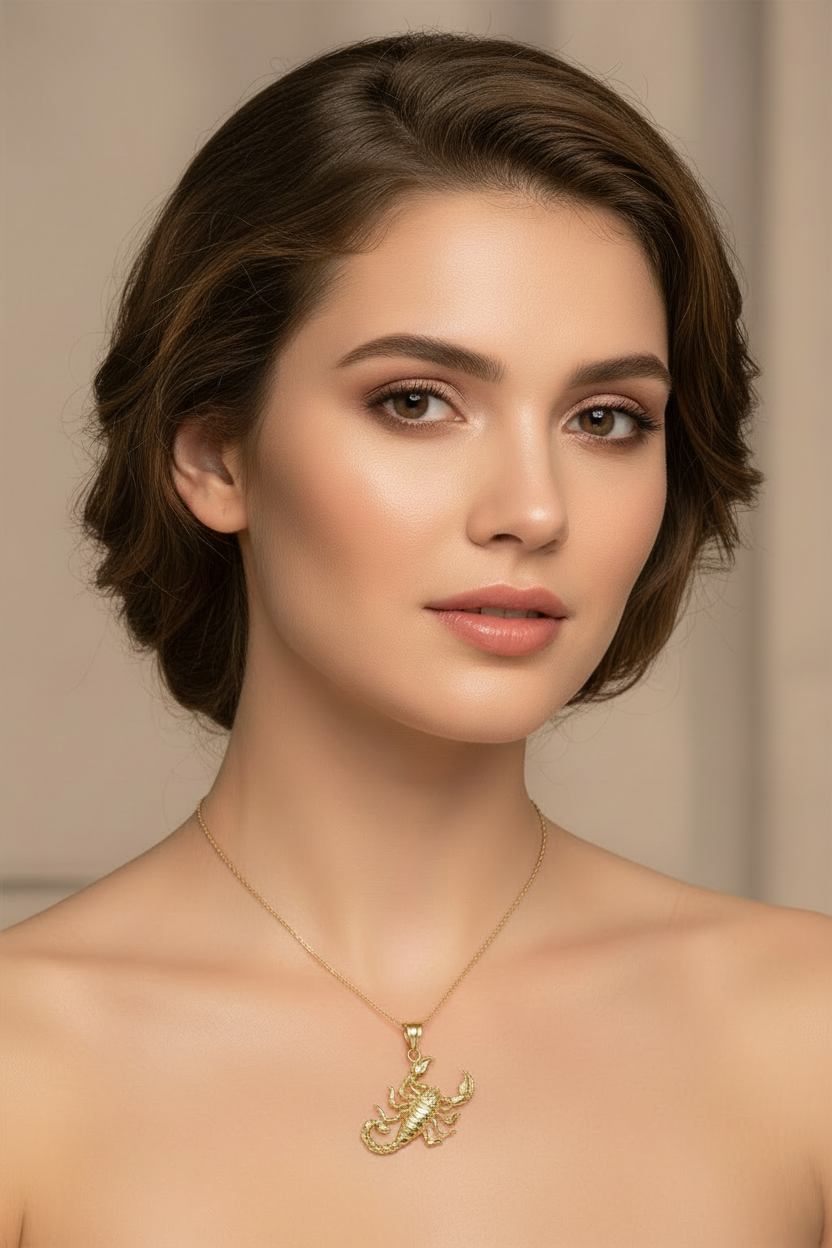 10K Yellow Gold Scorpion Pendant