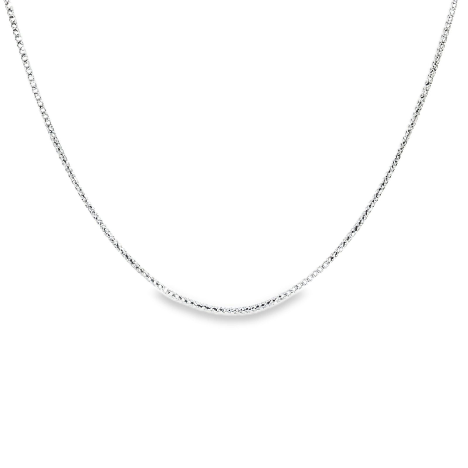 14K White Gold Solid Diamond-Cut Franco Chain 2.3MM