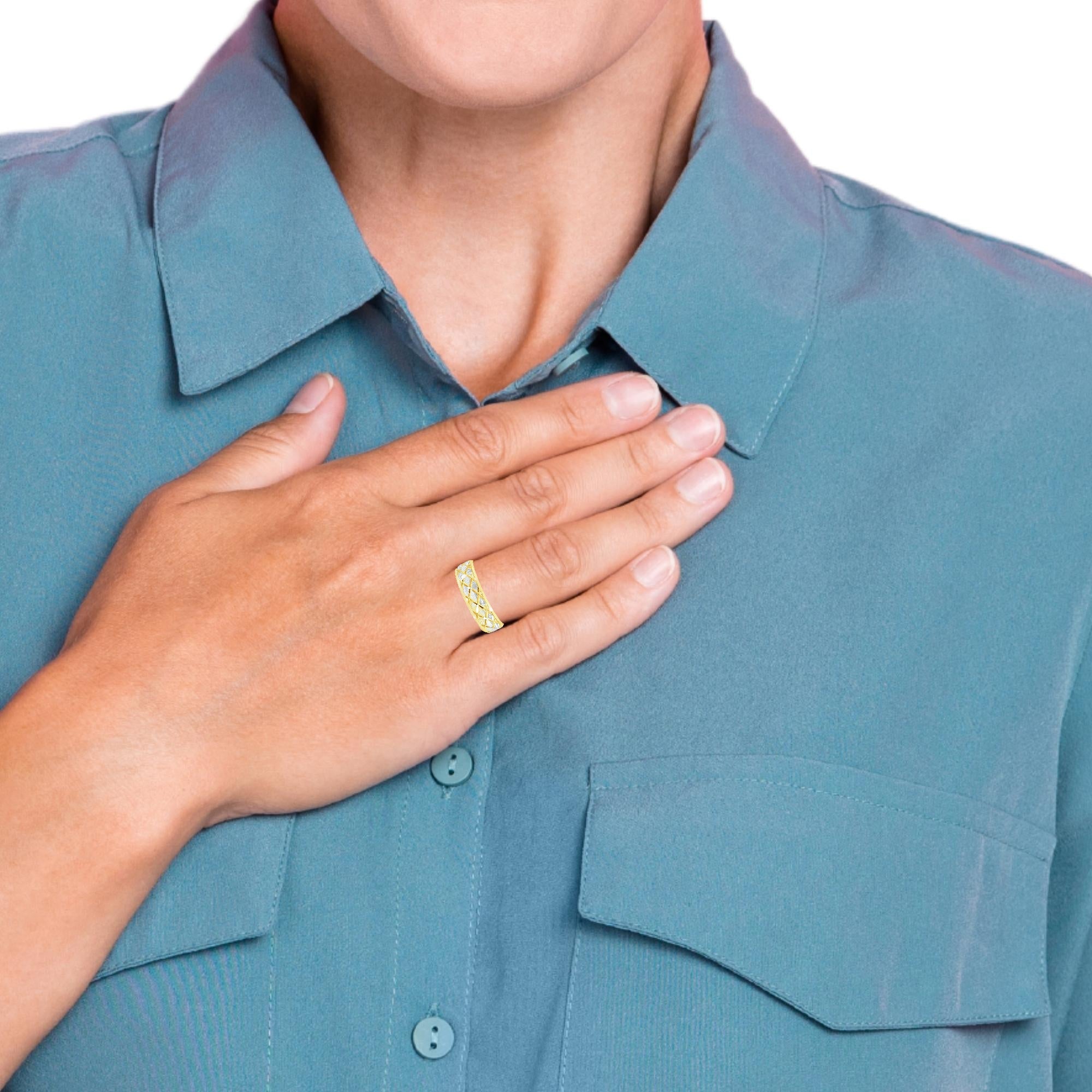 14K Two-Tone Gold Band – 6mm