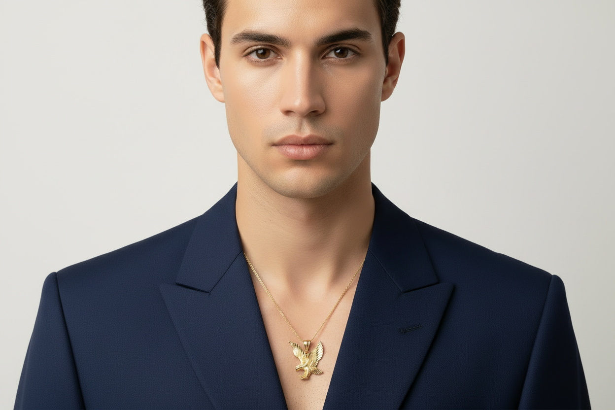 10K Yellow Gold Eagle Pendant