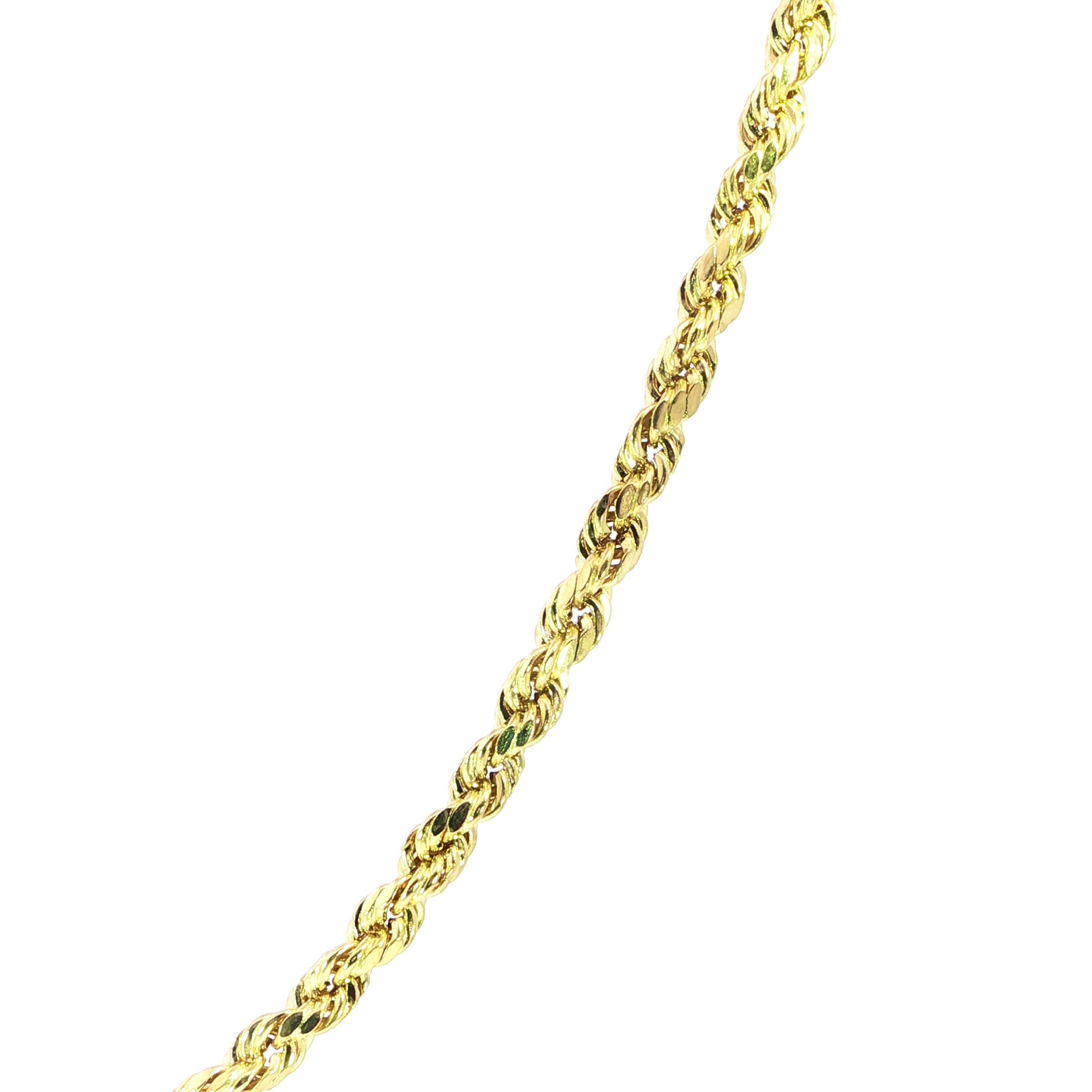 14K Yellow Gold Diamond-Cut Rope - 4.2MM