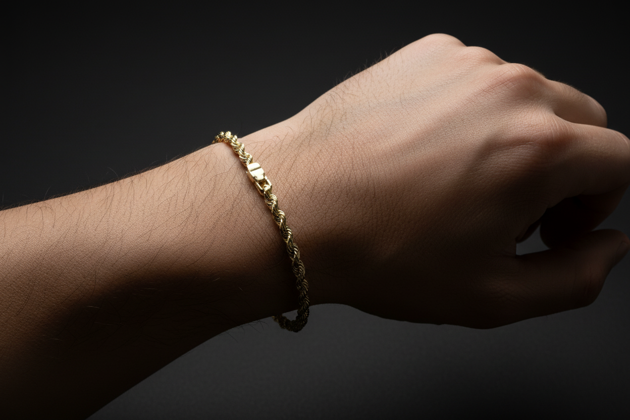14K Rope Gold Bracelet – 2.7MM