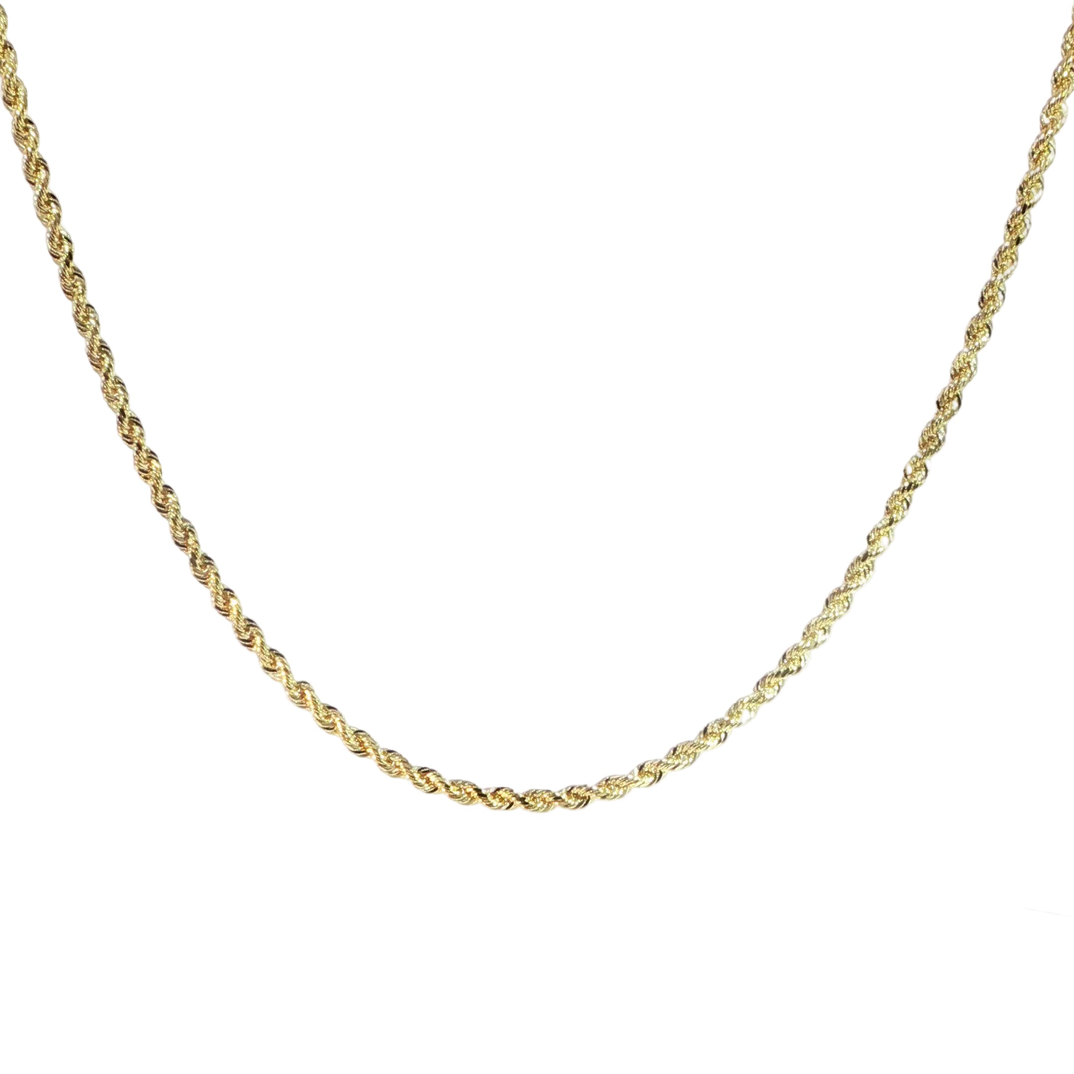 10K Yellow Gold Semi Rope Chain - 3MM