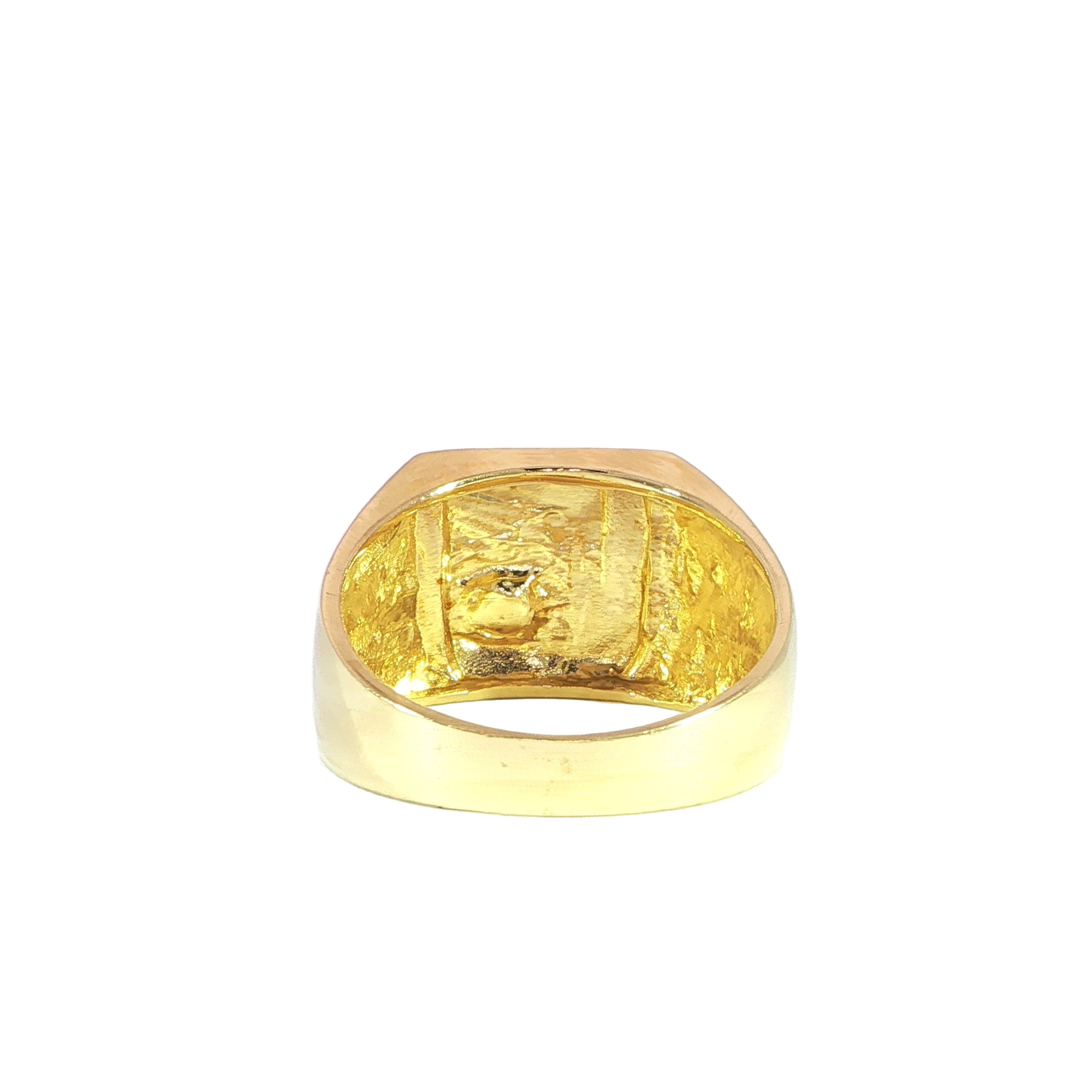 14K gold rectangular ring perfect for engraving