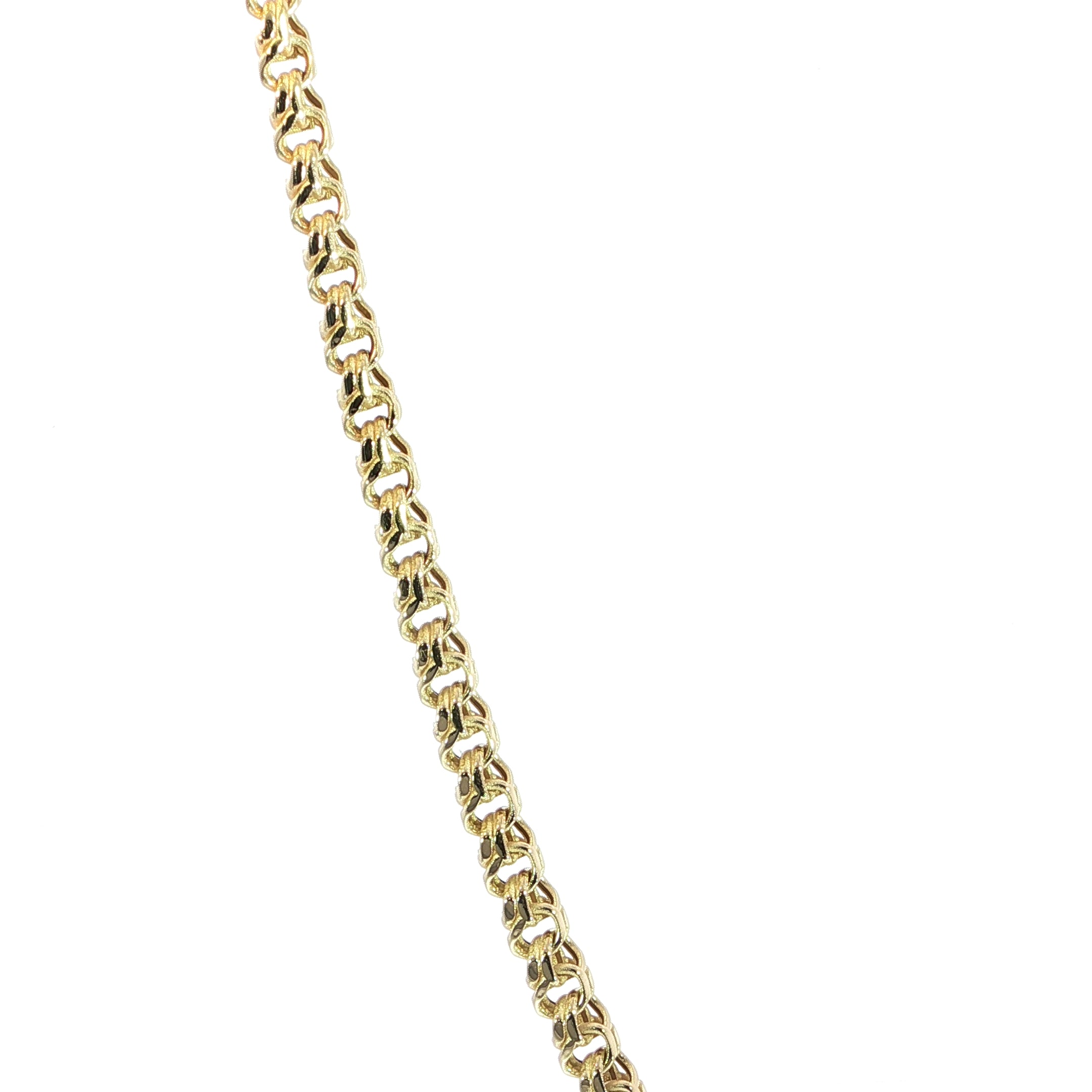 14K yellow gold Chino link chain 5MM close up