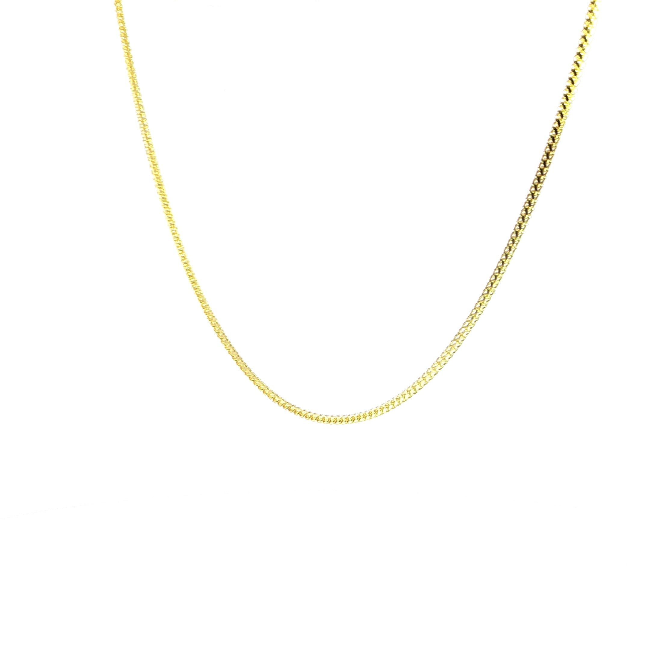 14K Yellow Gold Solid Diamond-Cut Franco - 2MM