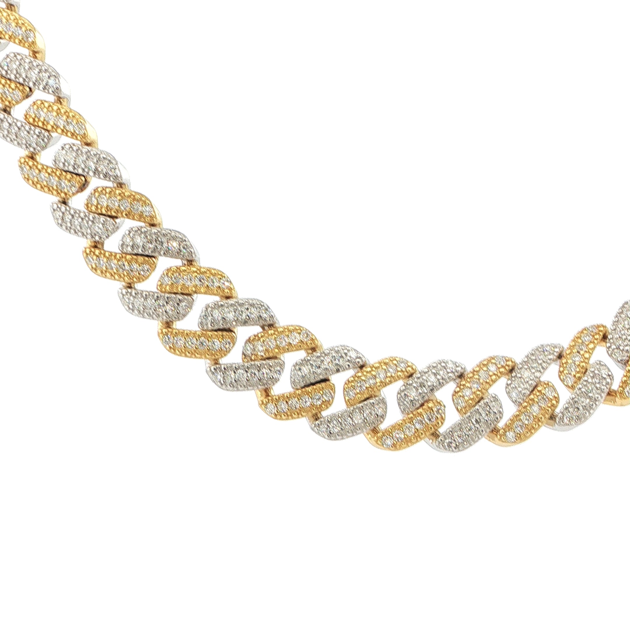 Sterling Silver Solid Miami Cuban Chain – VVS Moissanite – 12MM