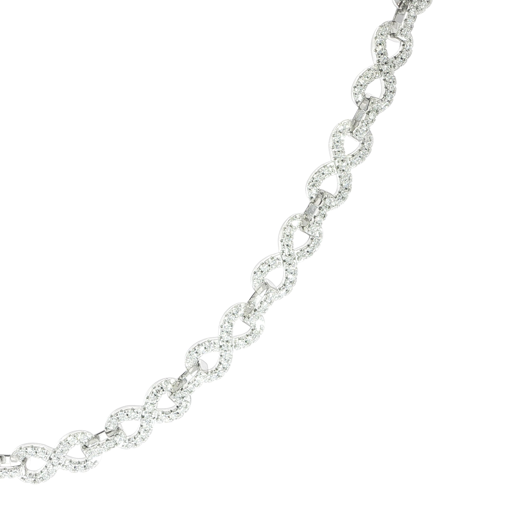 Sterling Silver Infinity Chain - VVS Moissanite