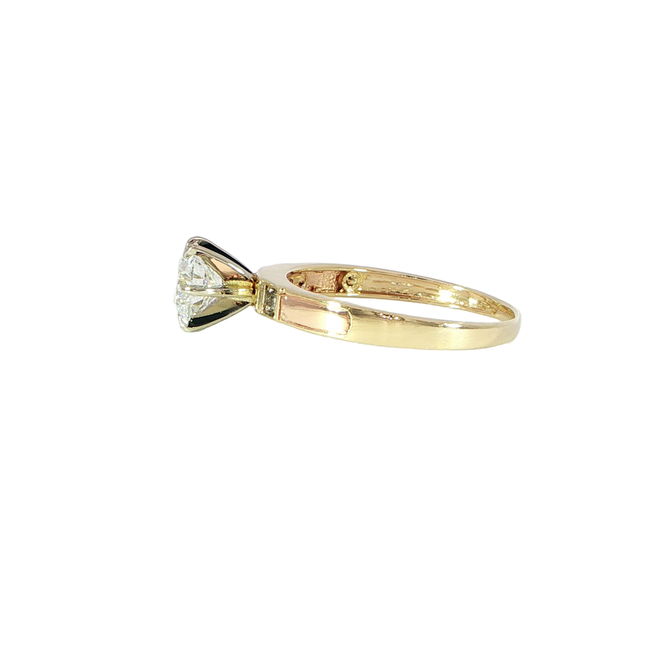 14K Yellow Gold Diamond Ring - 1CT, IGI Certified