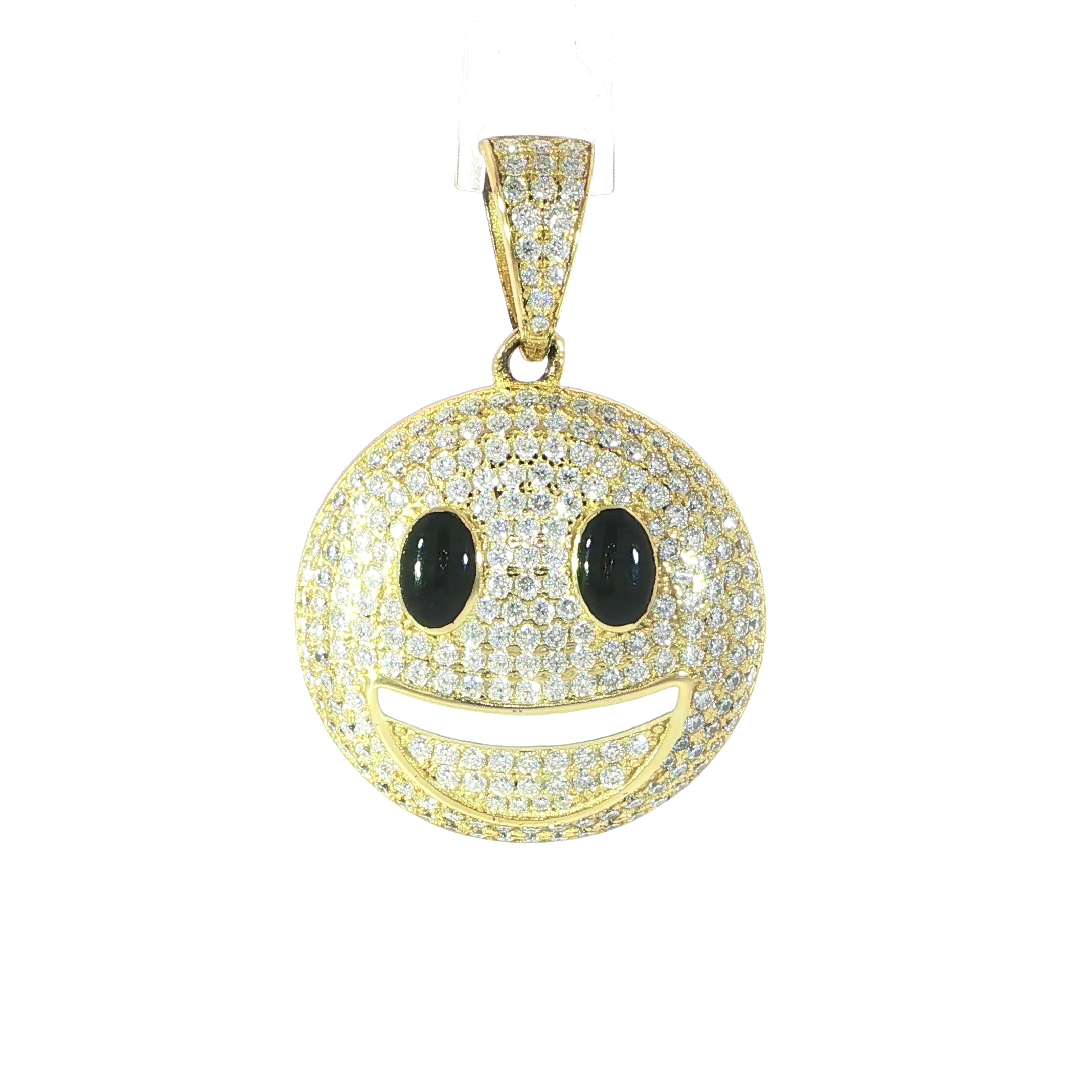 Sterling Silver Smiley Face Pendant – VVS Moissanite 2.7 CTW