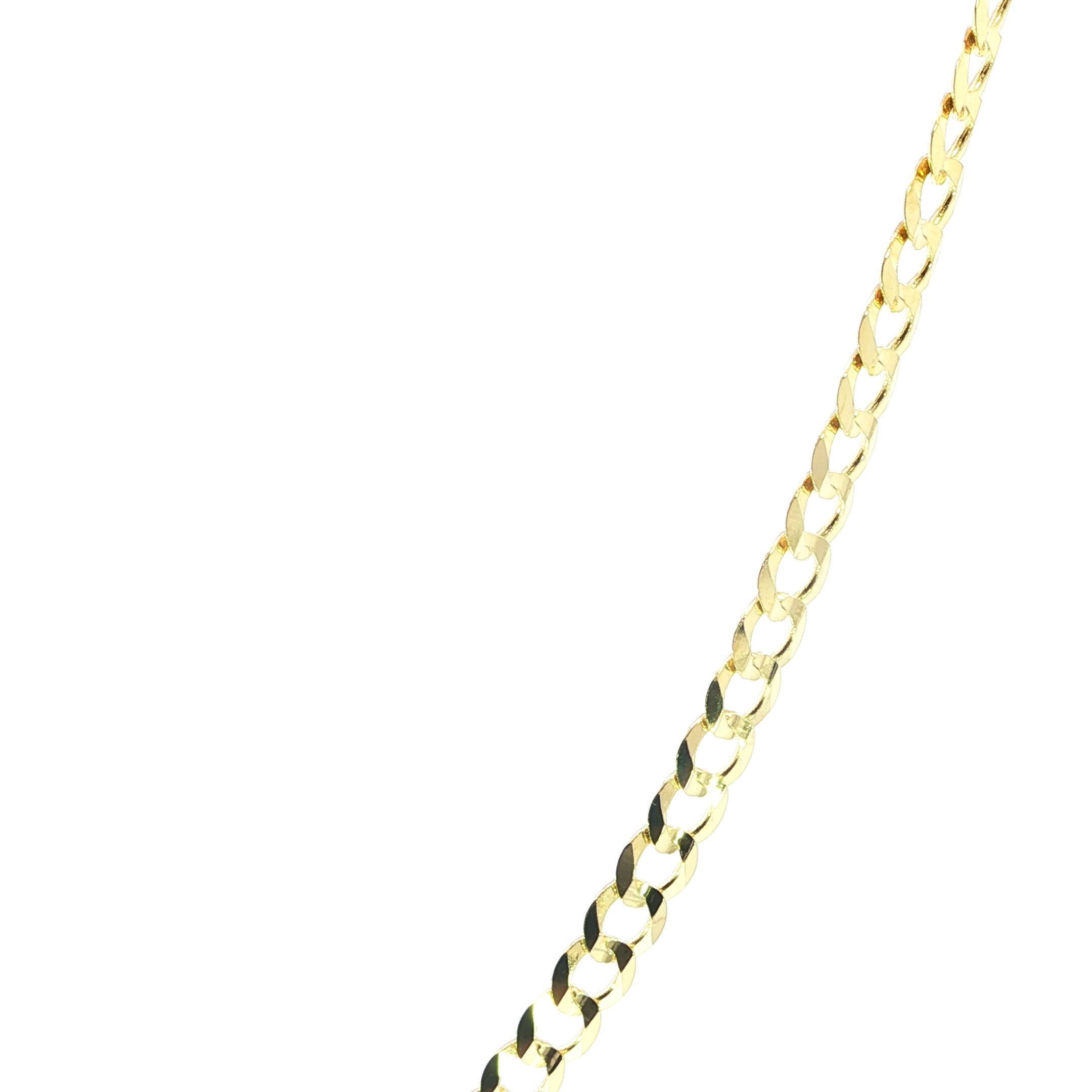 14K Yellow Gold Solid Cuban Chain - 4.7MM