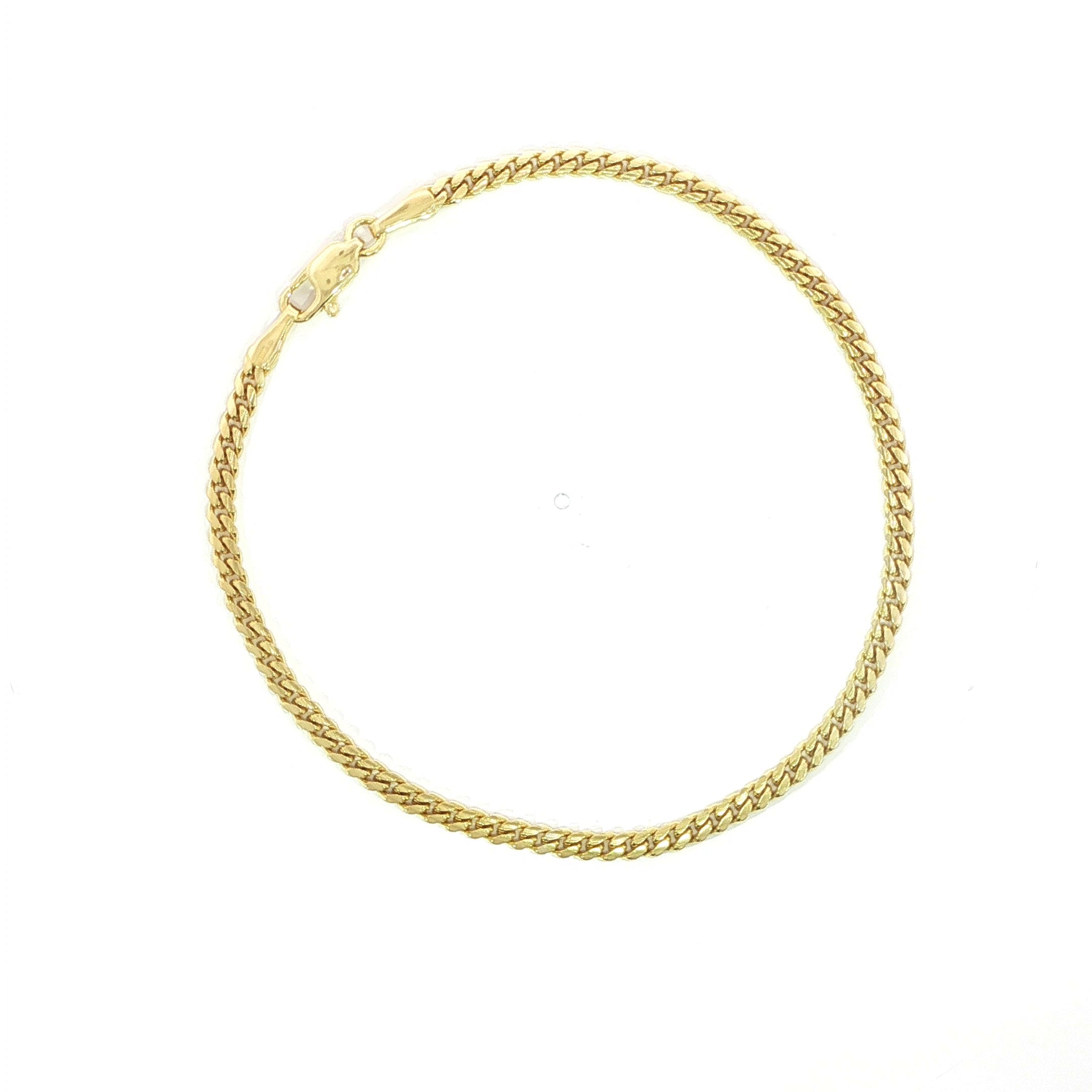 Polished 3MM Miami Cuban Gold Bracelet