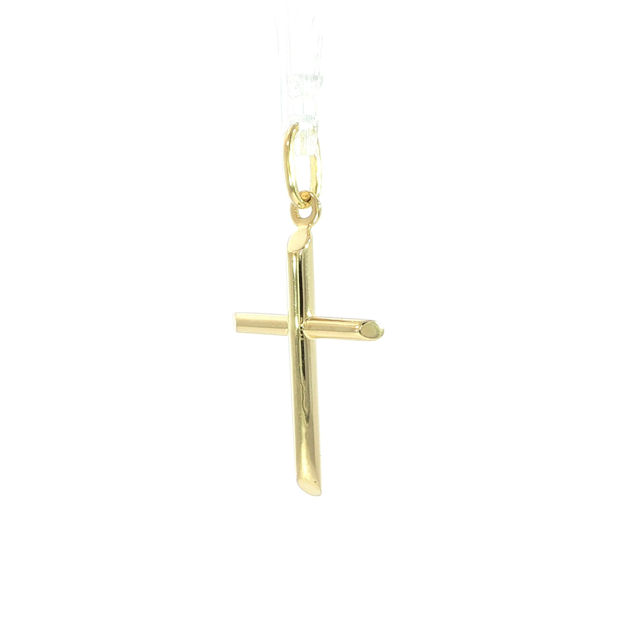 10K Gold Polished Cross Pendant