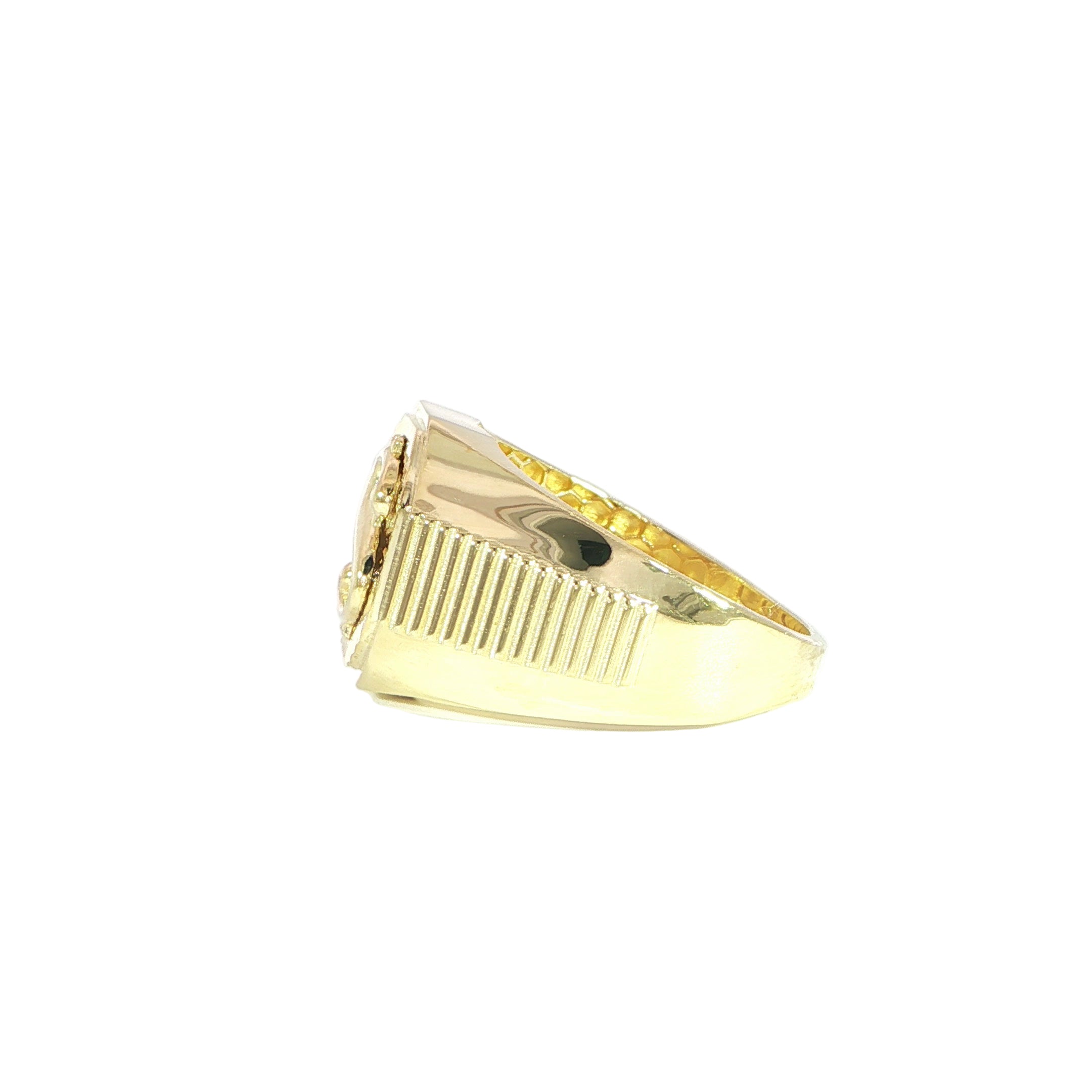 14K Gold Dollar Ring – 14.6mm