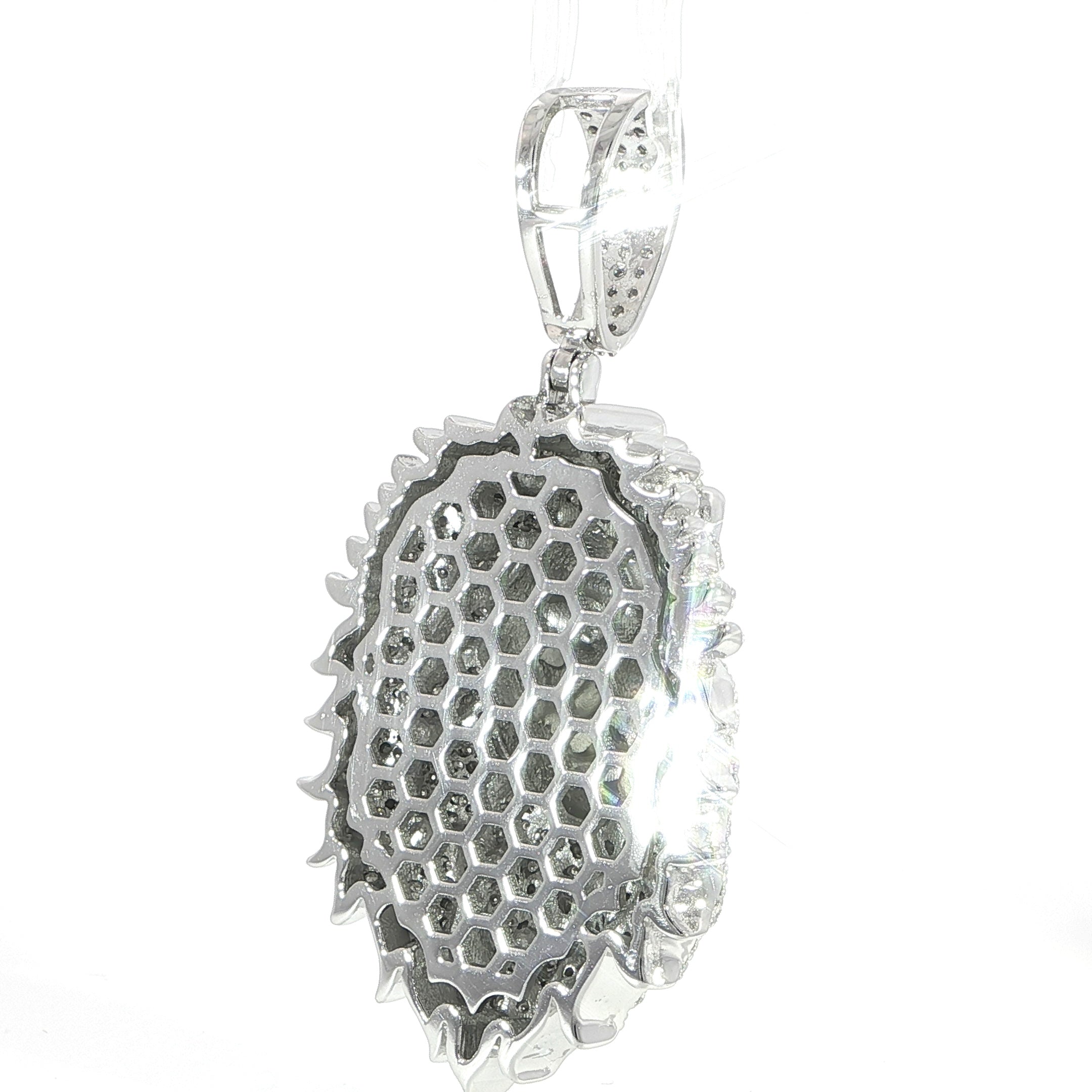 Sterling Silver Iced Lion Head Pendant – VVS Moissanite 4.2 CTW