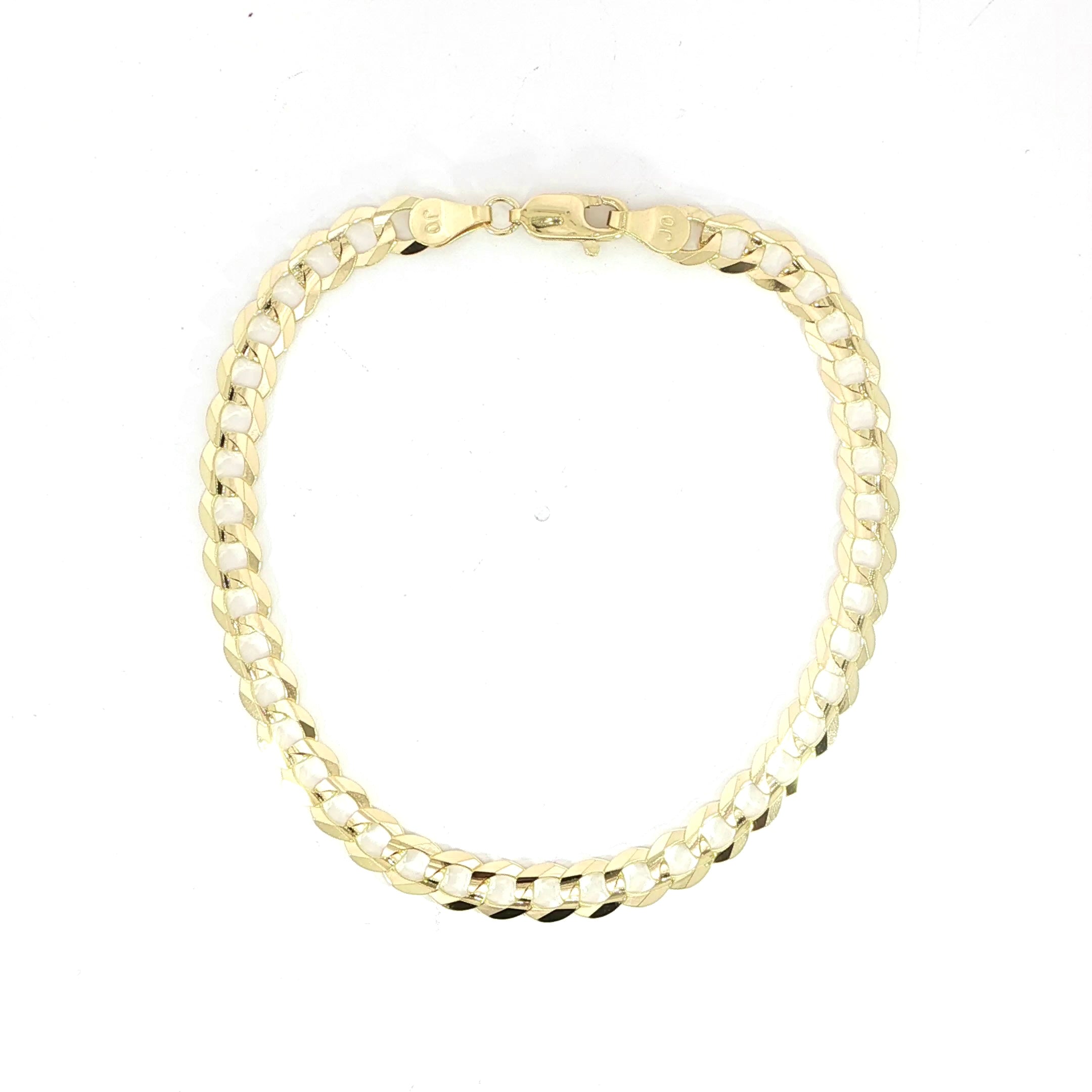 14K Solid Gold Cuban Link Bracelet – 7mm