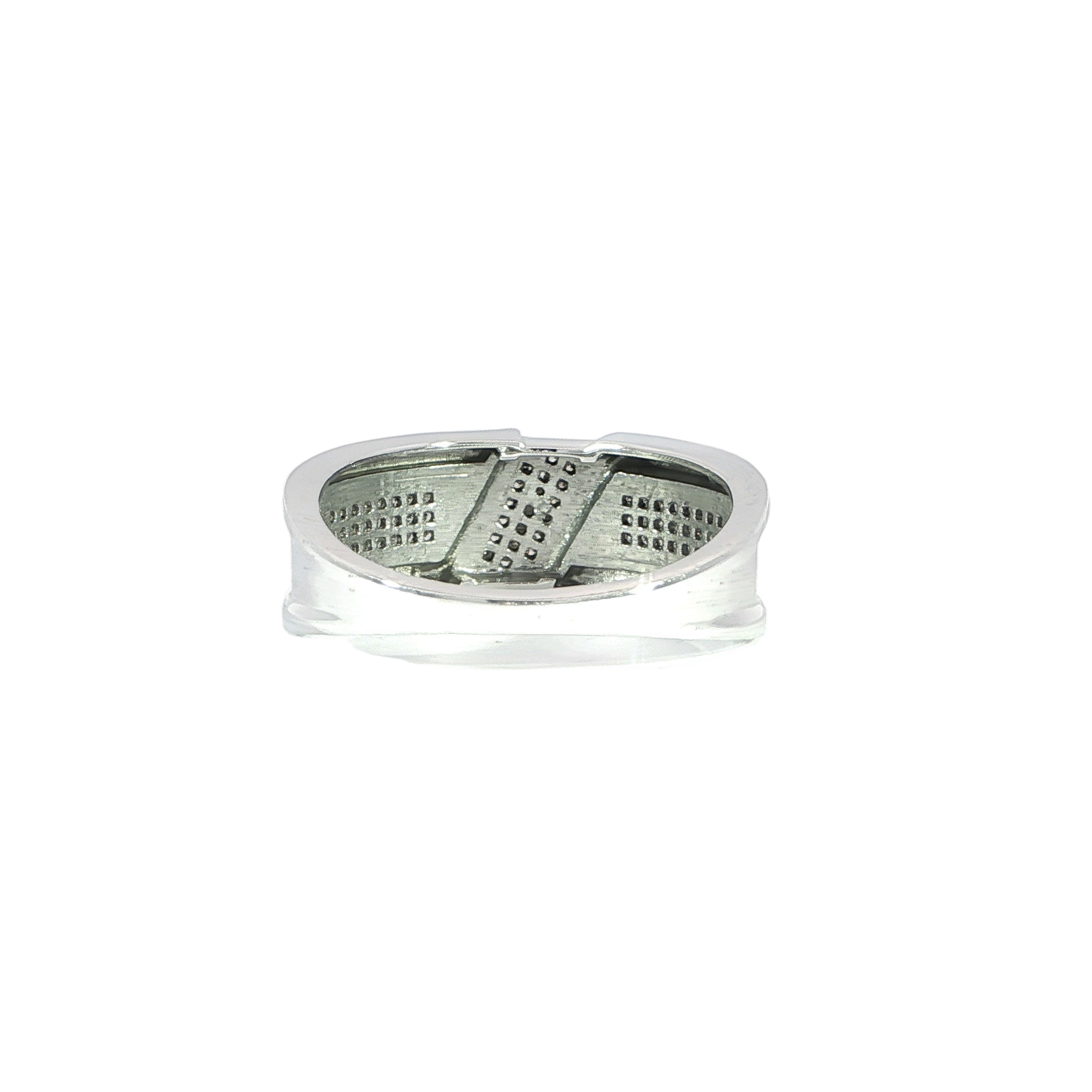 10K White Gold Natural Diamond Band Ring