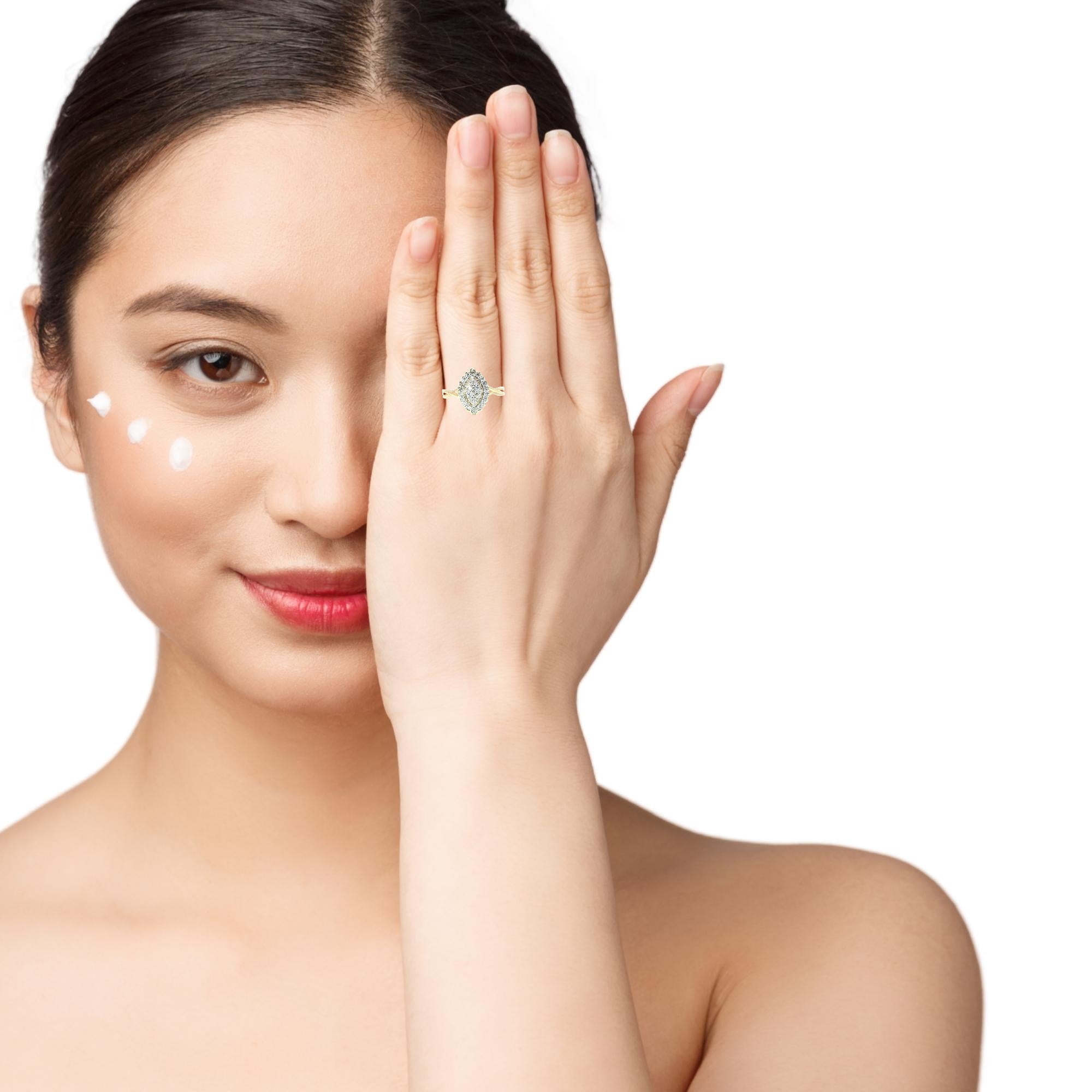 10K Gold Diamond Engagement Ring