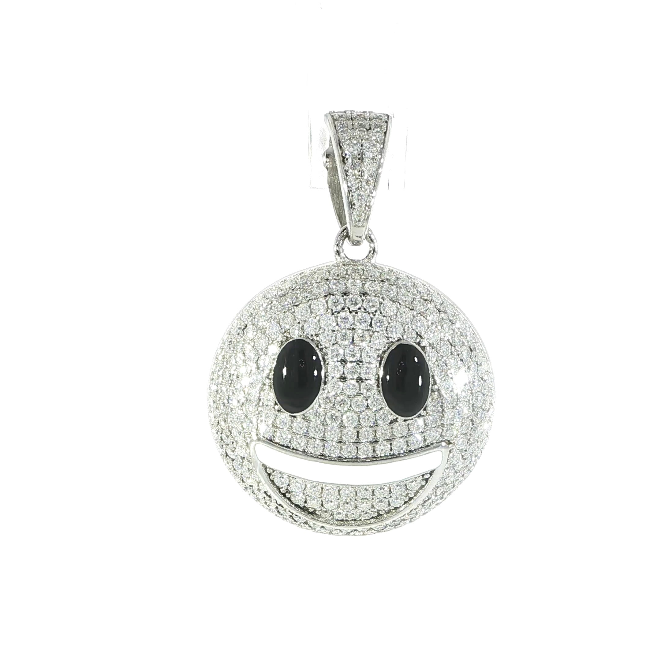 Sterling Silver Smiley Face Pendant – VVS Moissanite 2.7 CTW