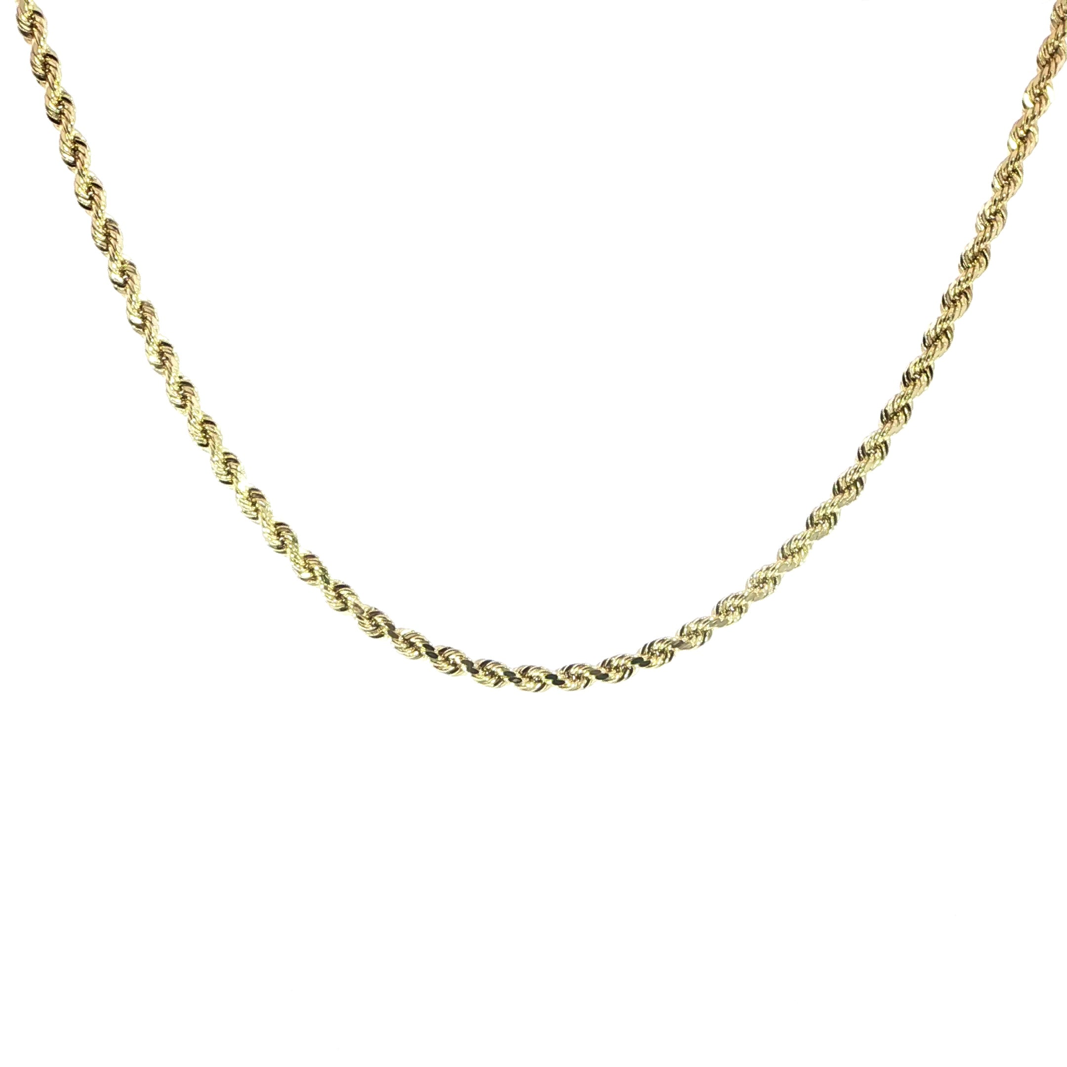10K Gold Rope Chain - 4MM