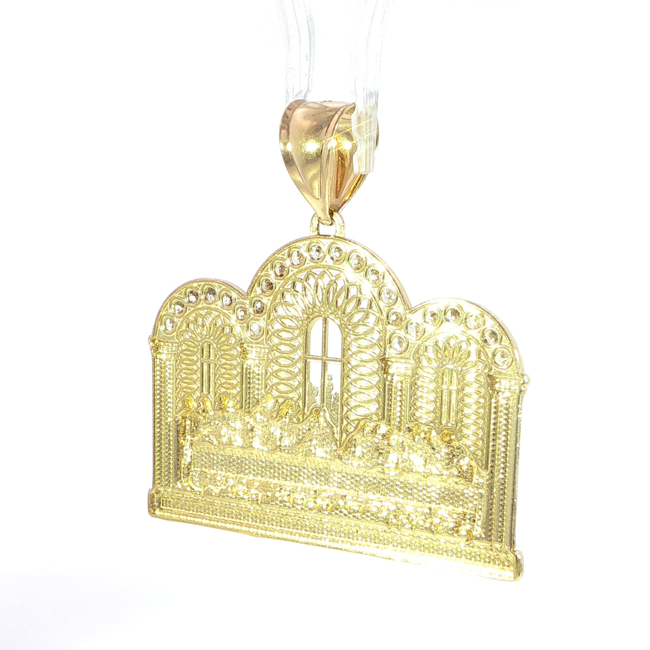 14K Two-Tone Gold Last Supper Pendant