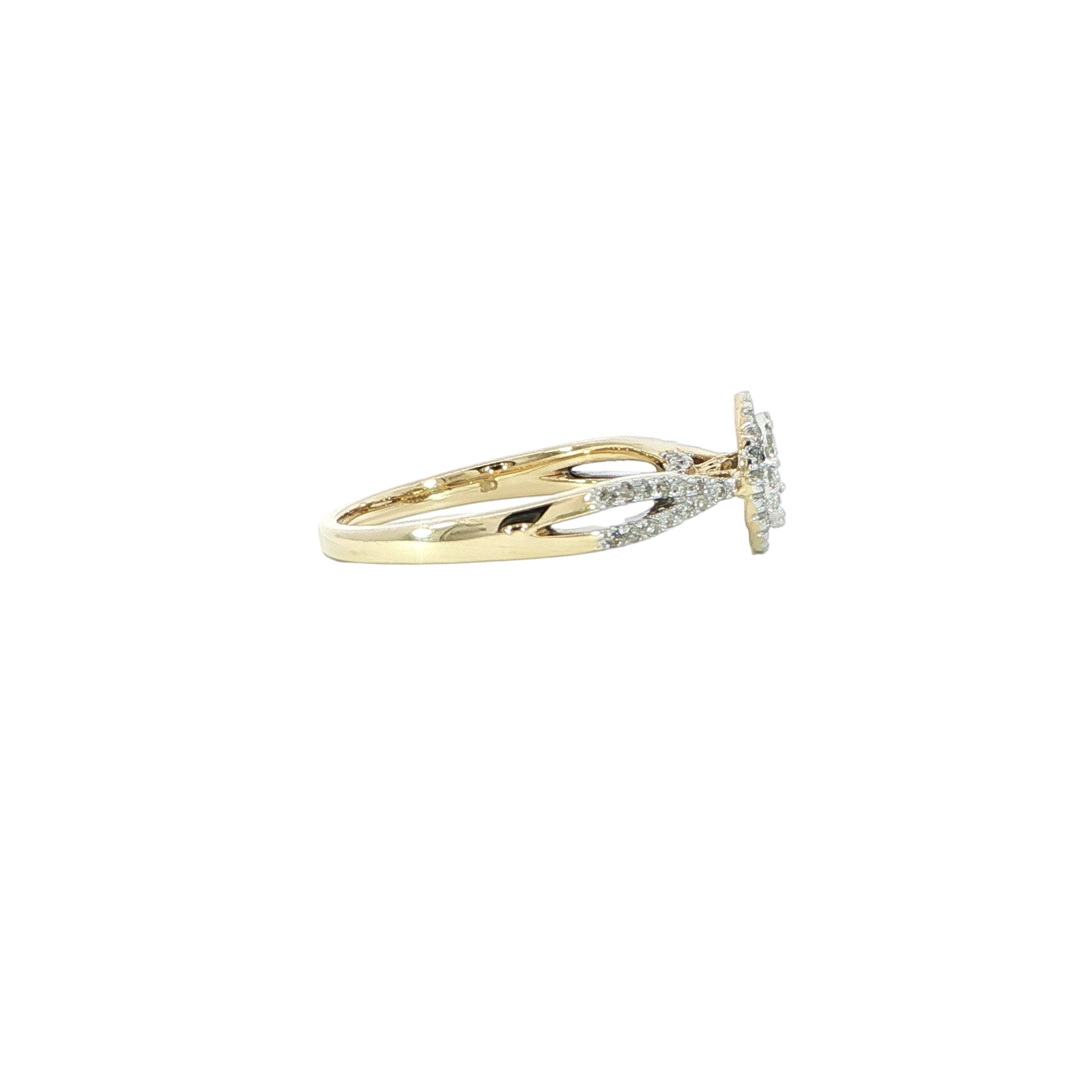 10K Yellow Gold Diamond Ring- 2