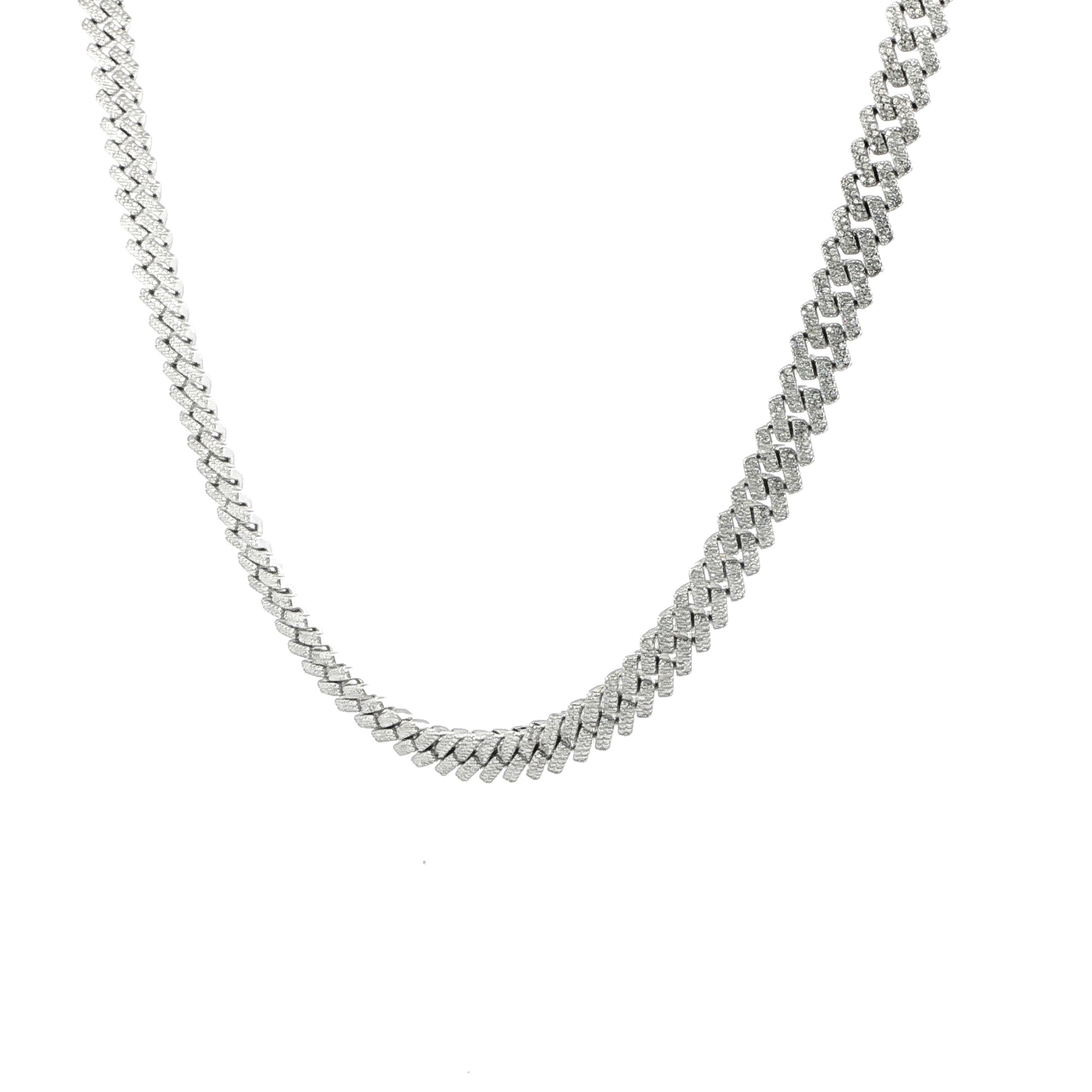 Sterling Silver Miami Cuban Chain - VVS Moissanite - 8MM