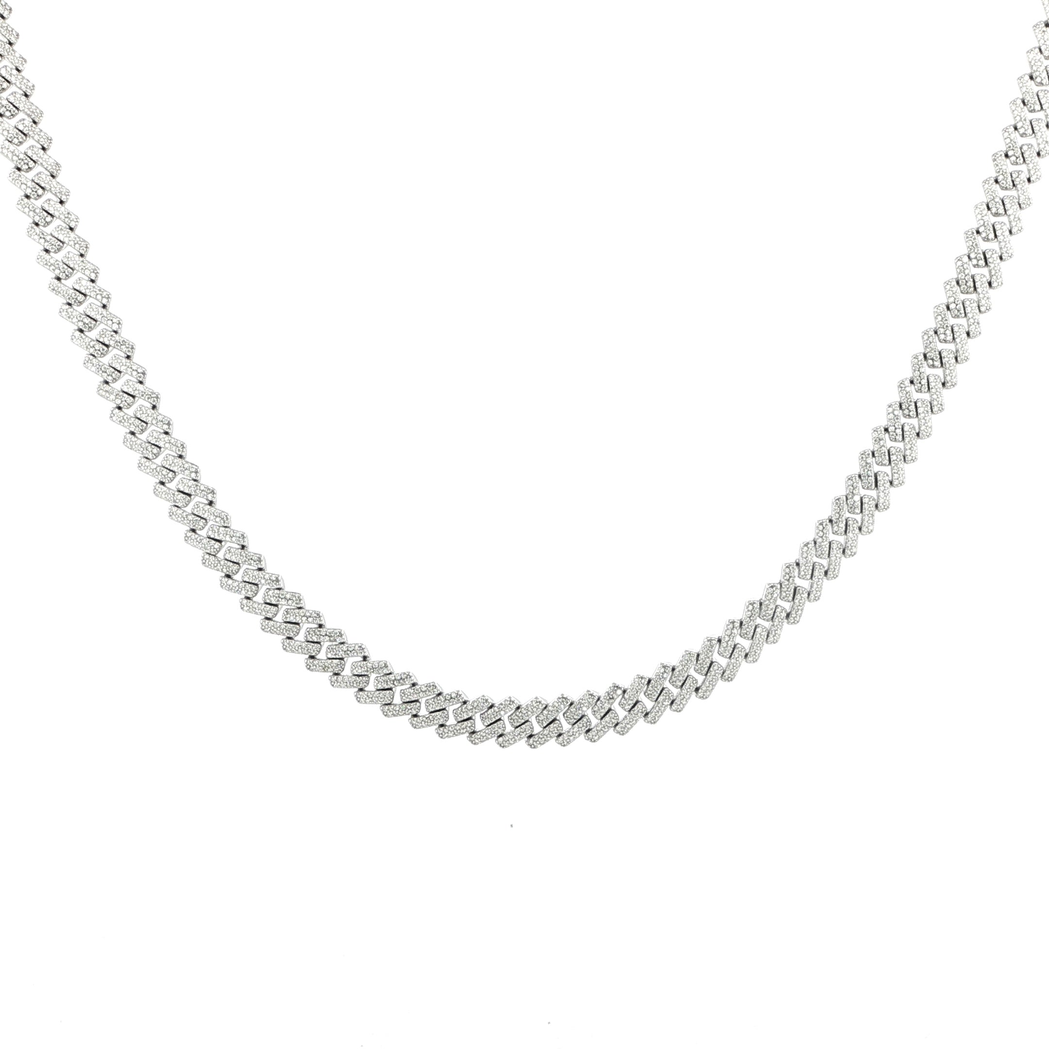 Sterling Silver Miami Cuban Chain - VVS Moissanite - 8MM