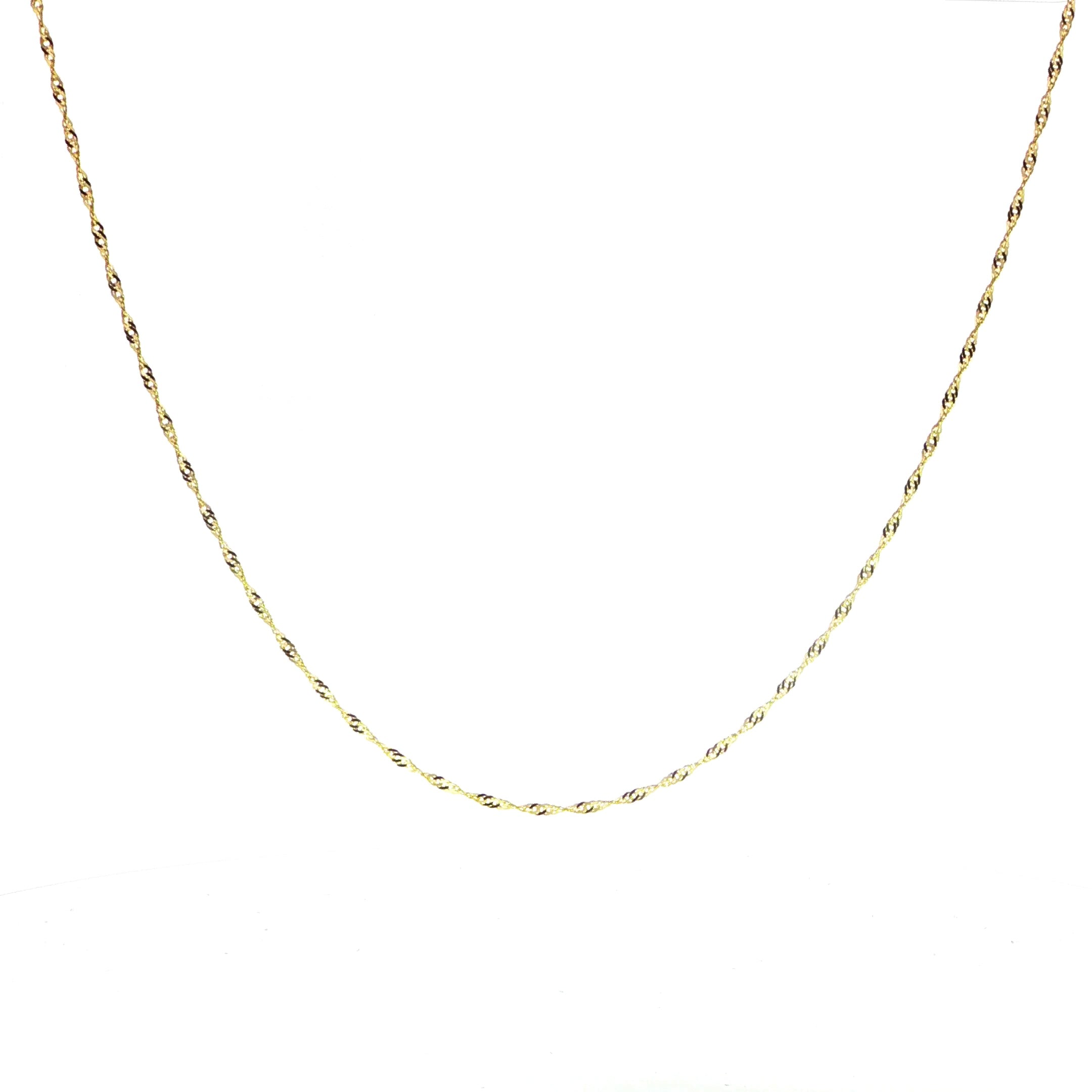4K Yellow Gold Singapore Chain – 2mm