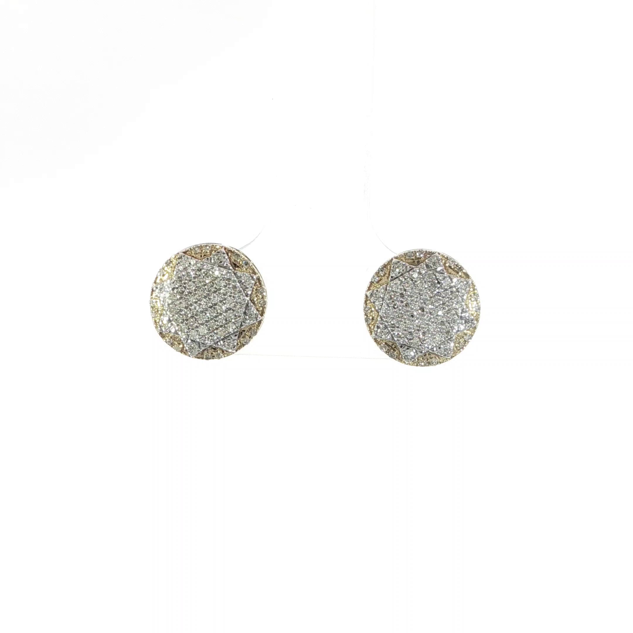 10K Yellow Gold Natural Diamond Earrings - 0.15CTW