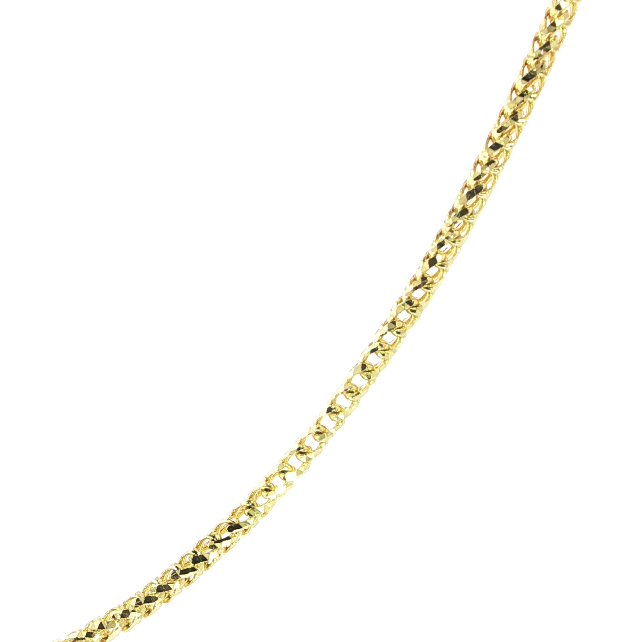 14K Solid Gold Diamond-Cut Franco - 2.5MM