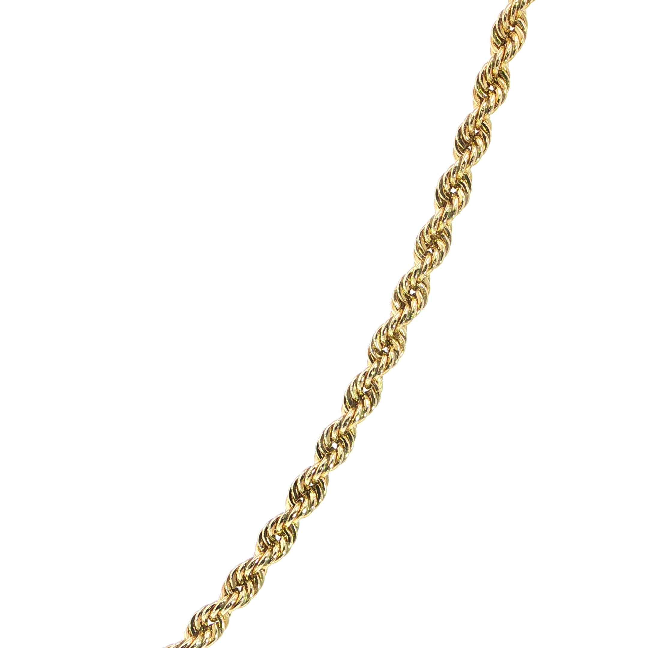 10K Yellow Gold Diamond-Cut Rope - 3.5MM