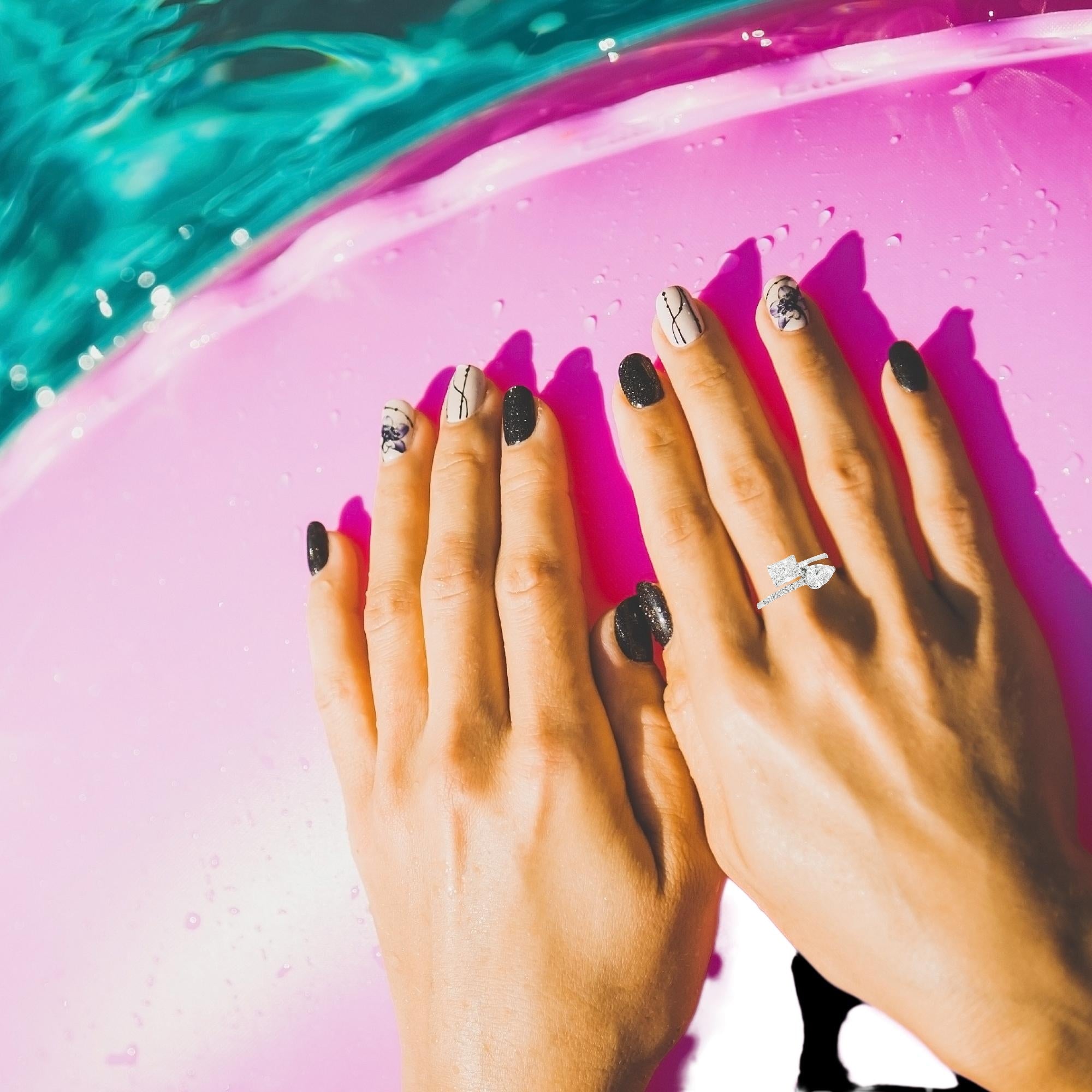 14K Gold Designer Diamond Ring - 1.52ctw