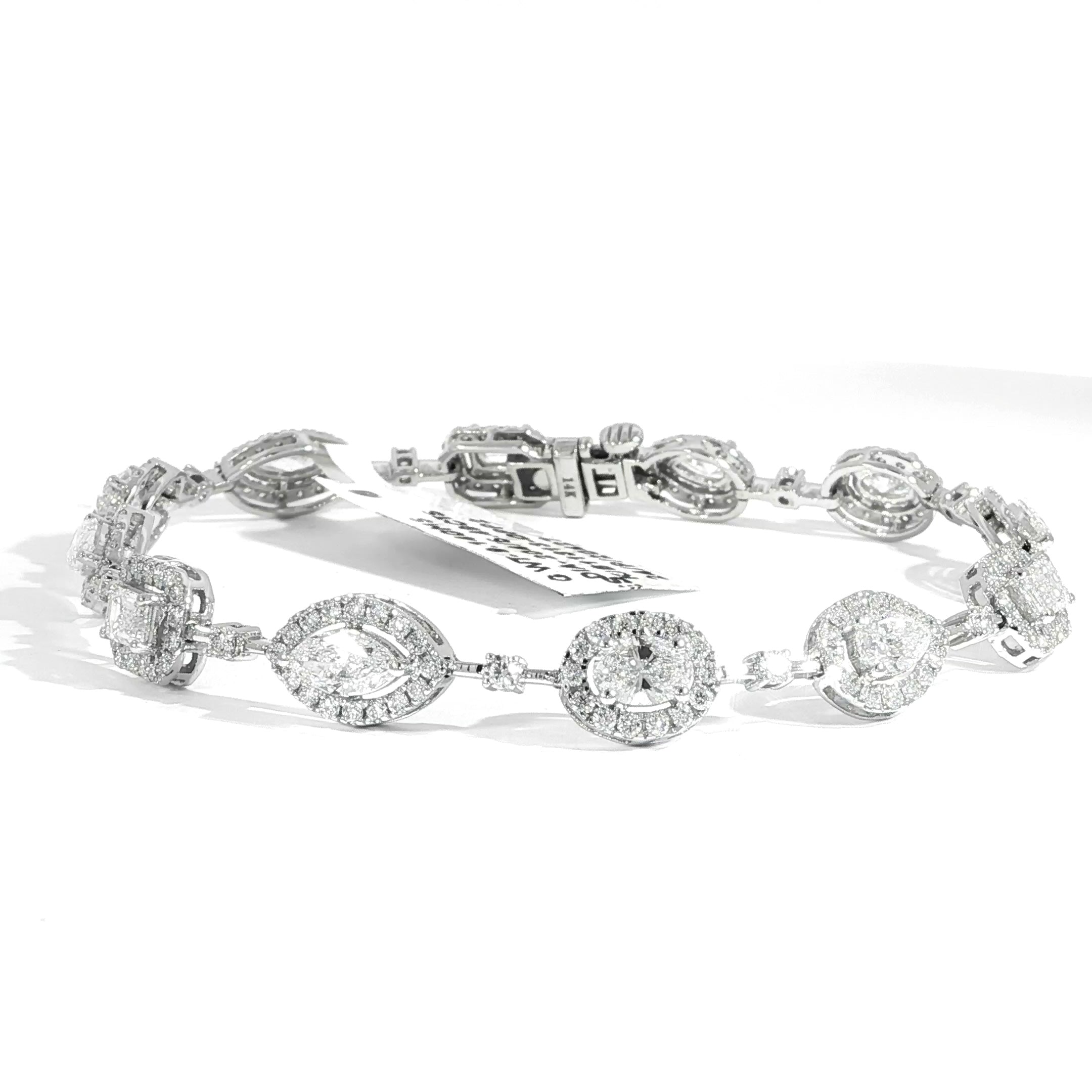 14K White Gold Diamond Bracelet – 5.48 CT