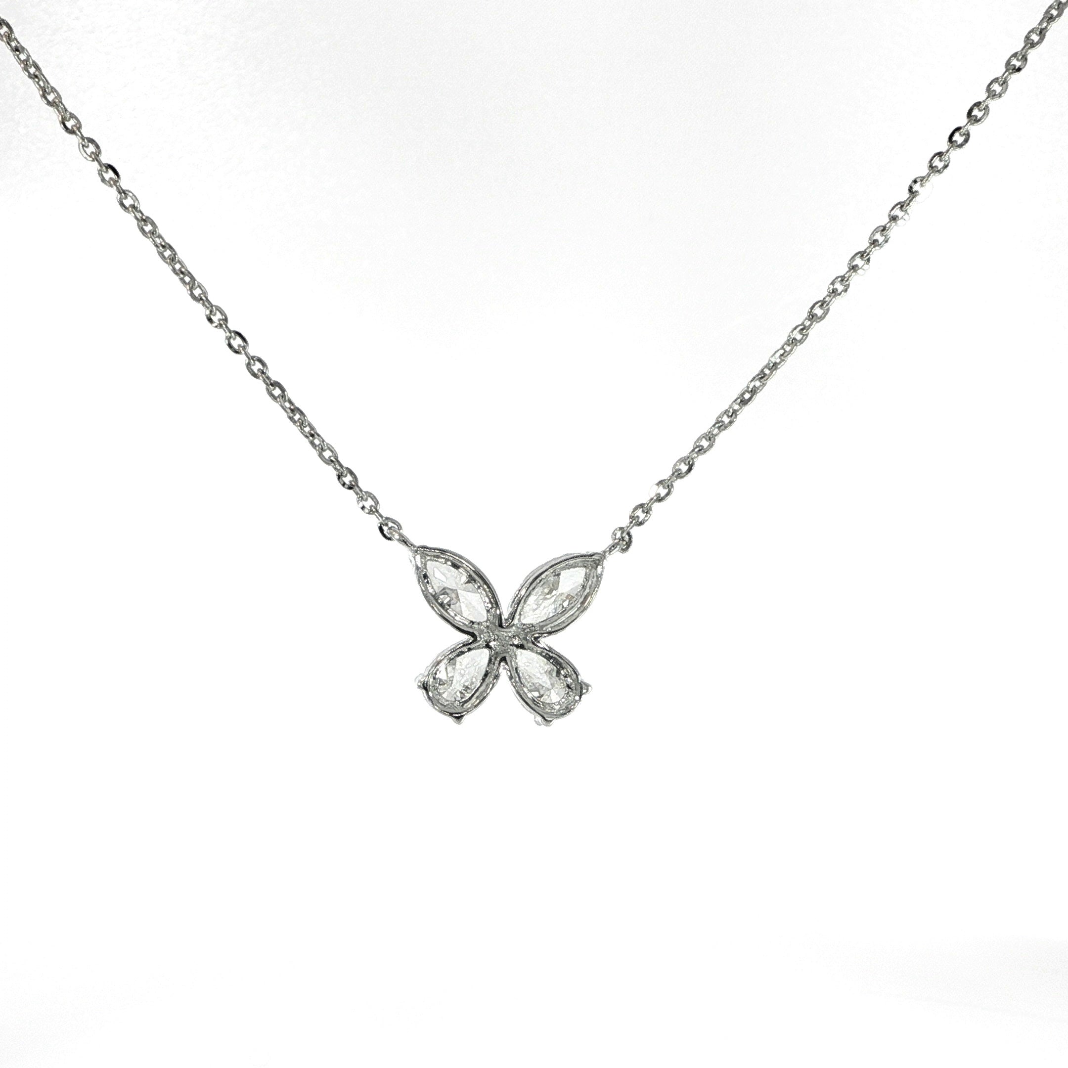 14K Diamond Butterfly Necklace