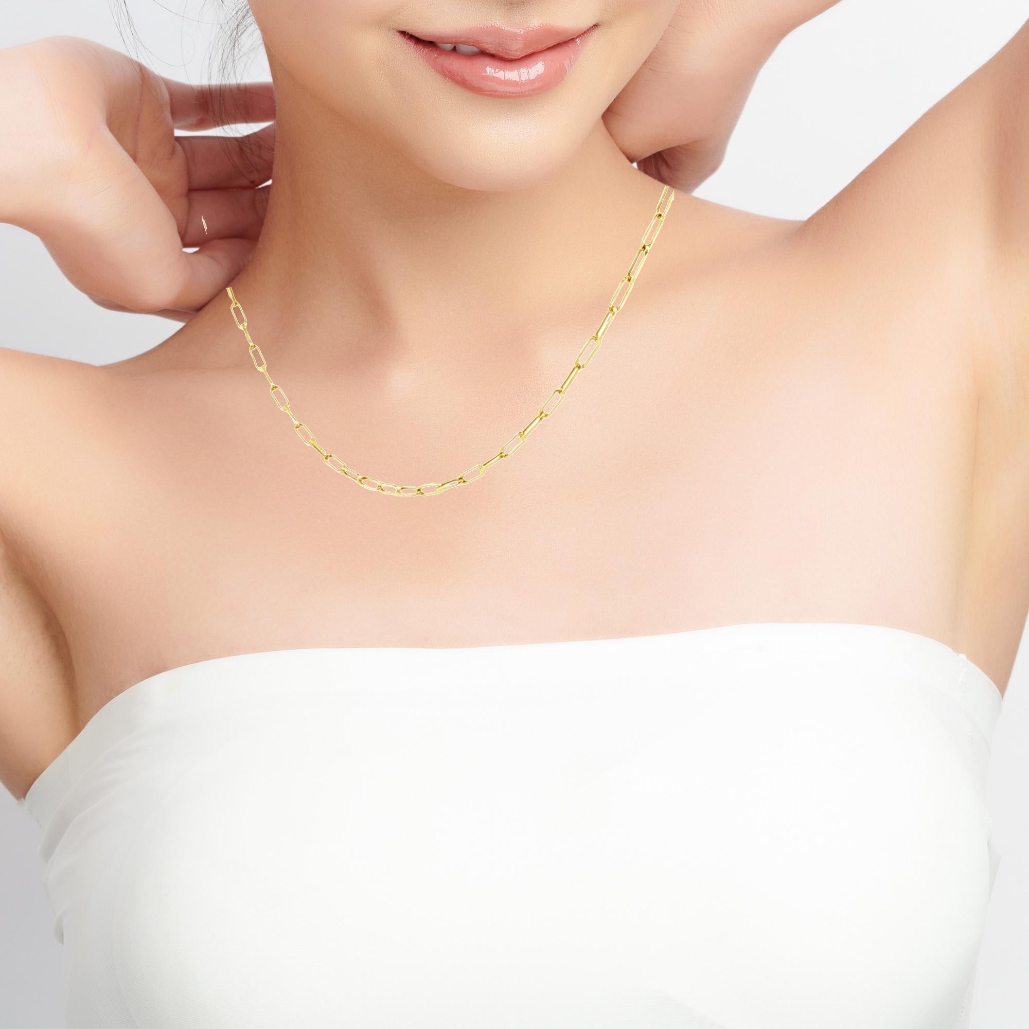 14K Paperclip Chain – 2.5MM