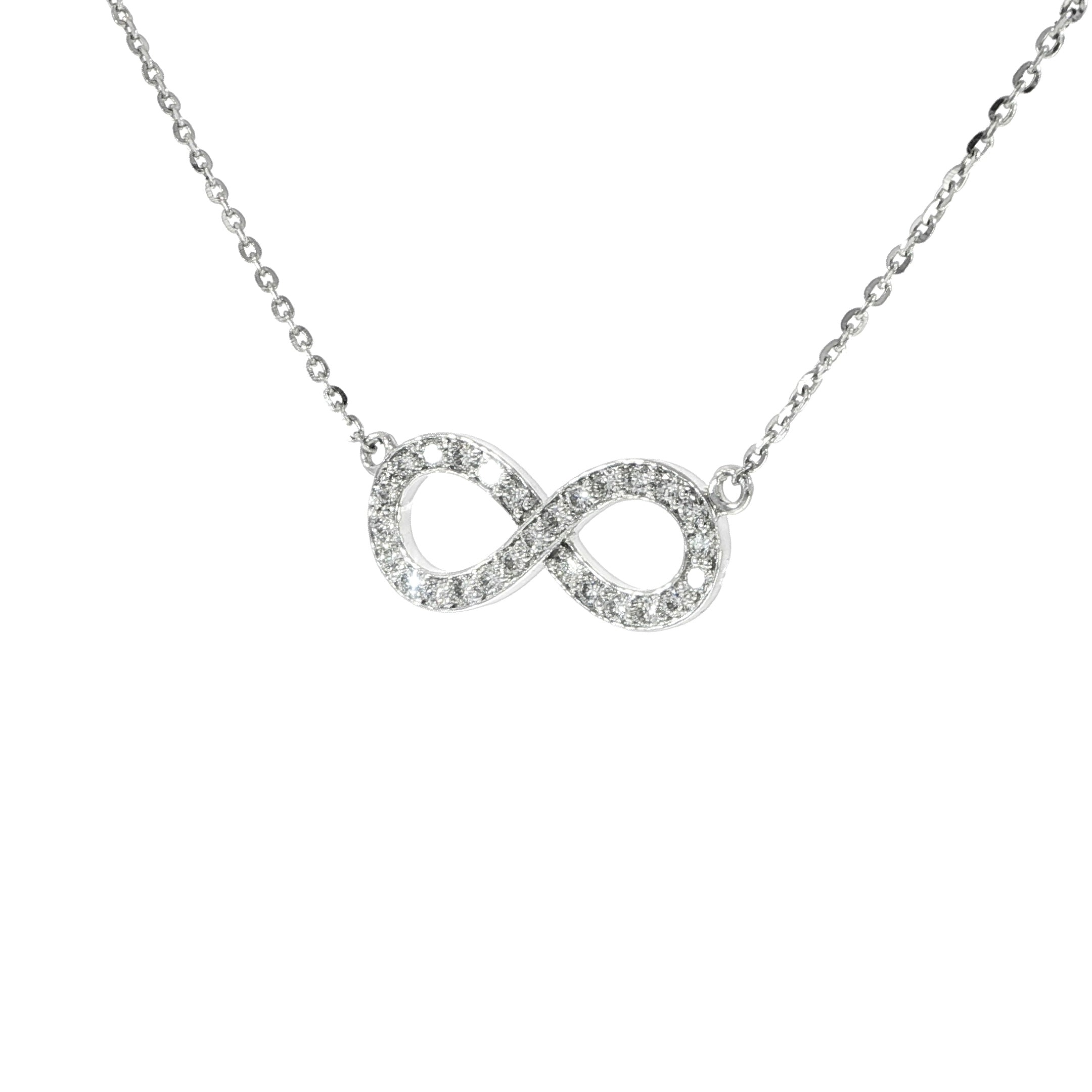 14K Diamond Infinity Necklace