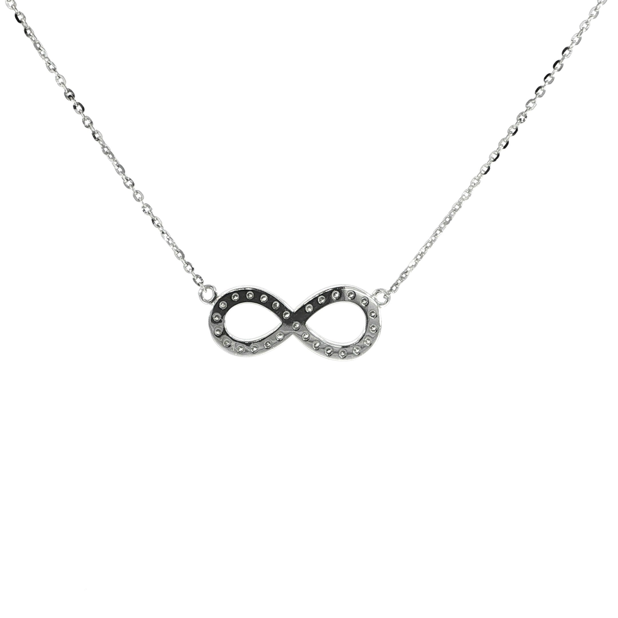 14K Diamond Infinity Necklace