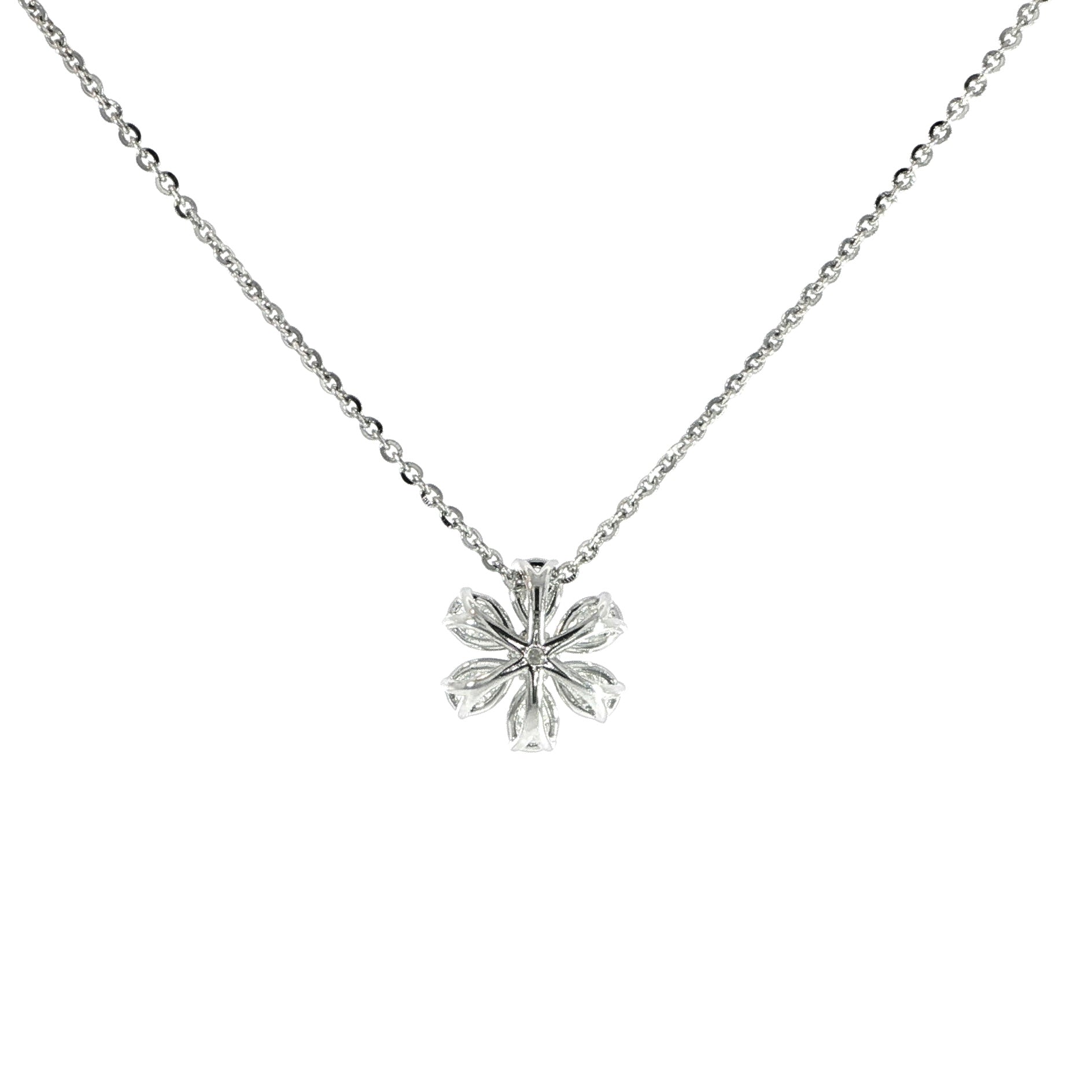 14K Diamond Flower Necklace