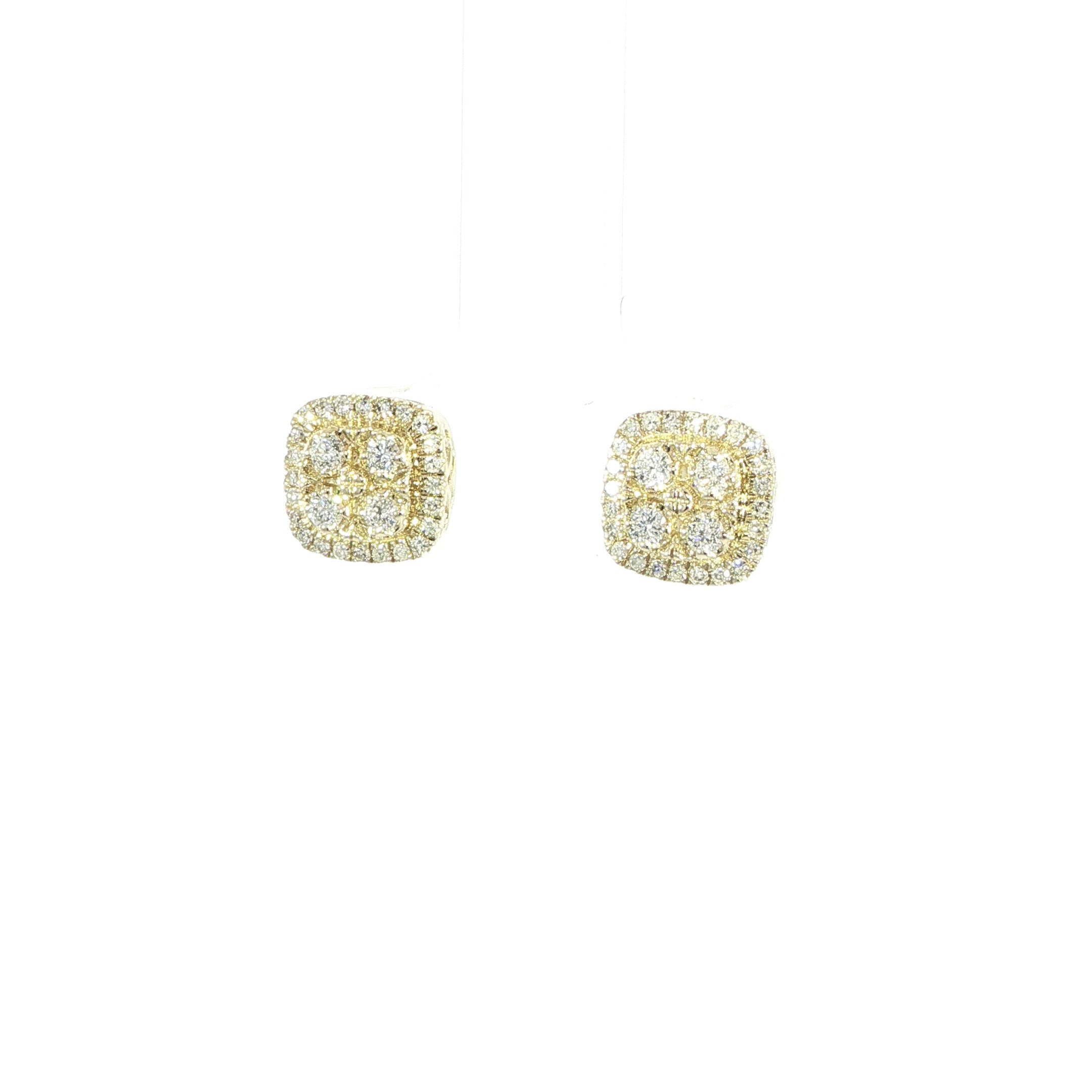 10K Diamond Cluster Earrings
