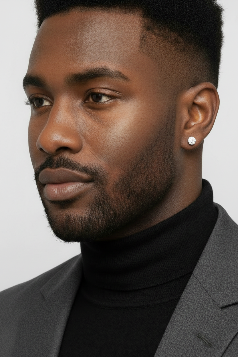 10K Gold Cluster Stud Earrings – 0.15 CTW