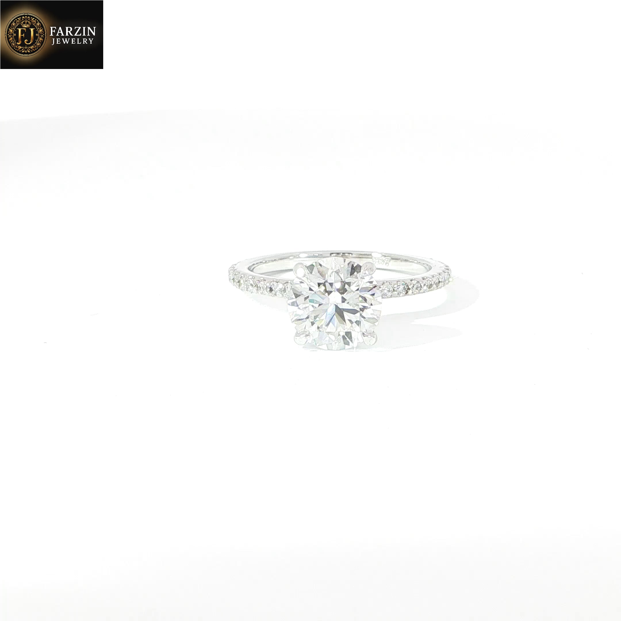 14K 2.65 carat LG Diamond Engagement Ring