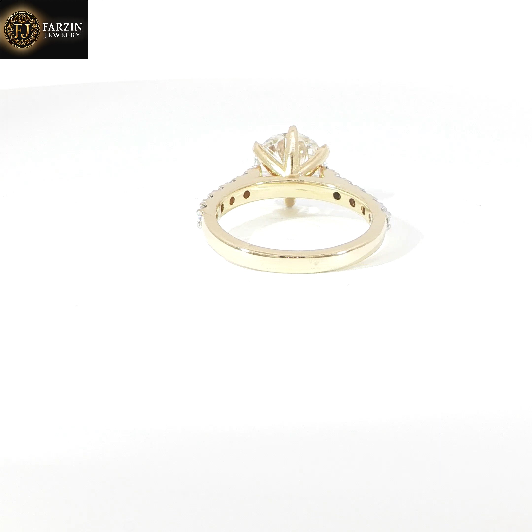 14K Yellow Gold 3CTW Lab Grown Diamond Engagement Ring