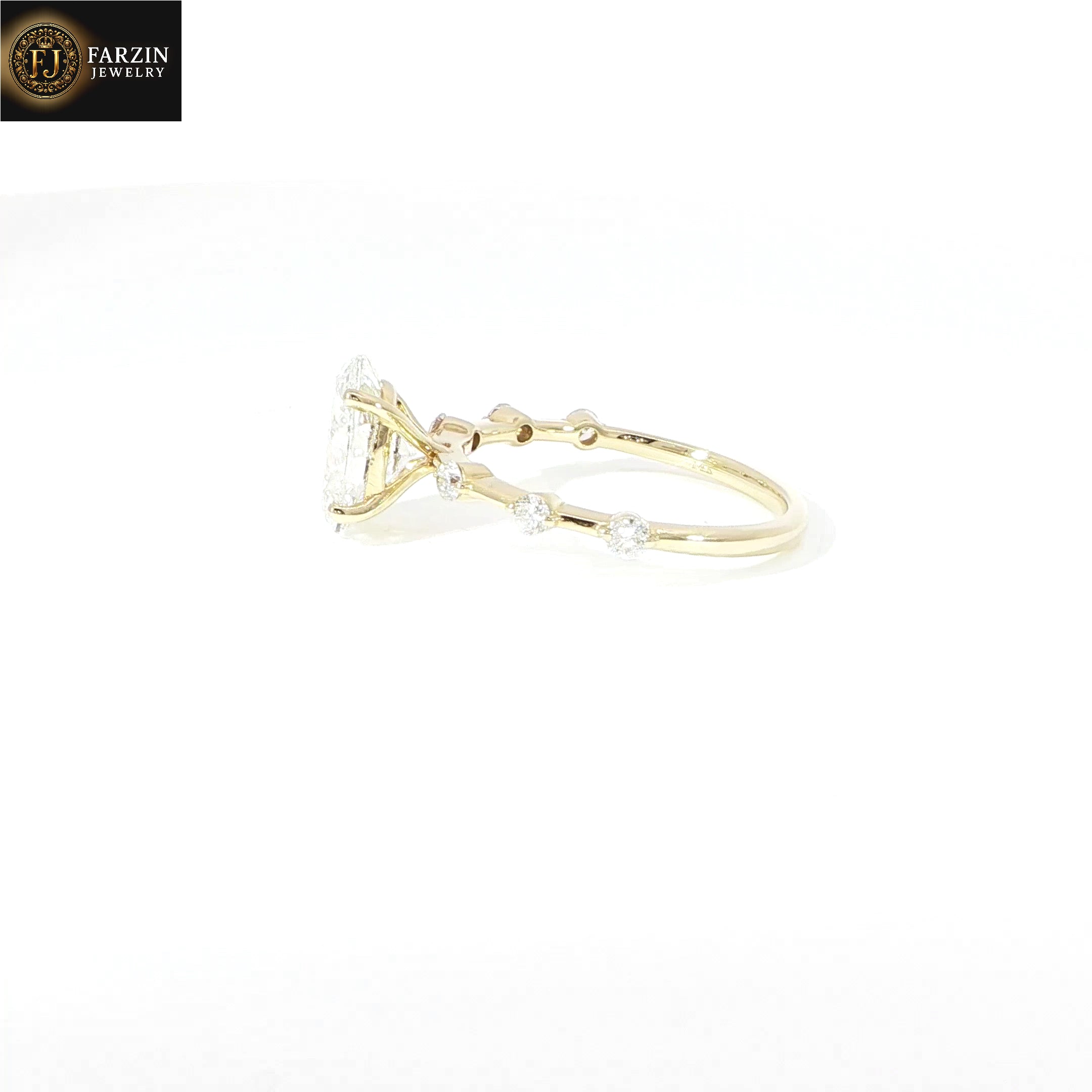 14K Oval Lab Grown Diamond Ring – 2.24ctw