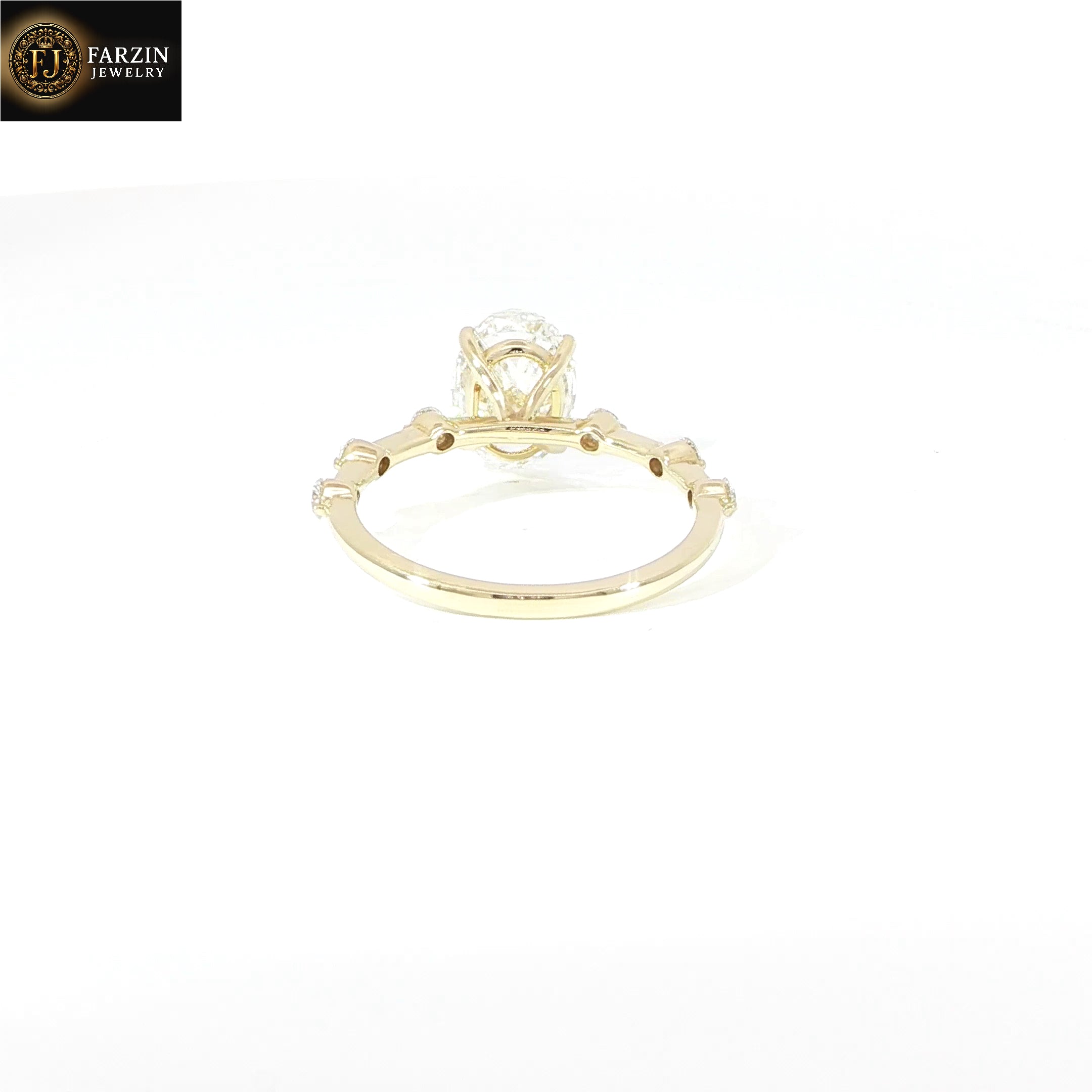 14K Oval Lab Grown Diamond Ring – 2.24ctw